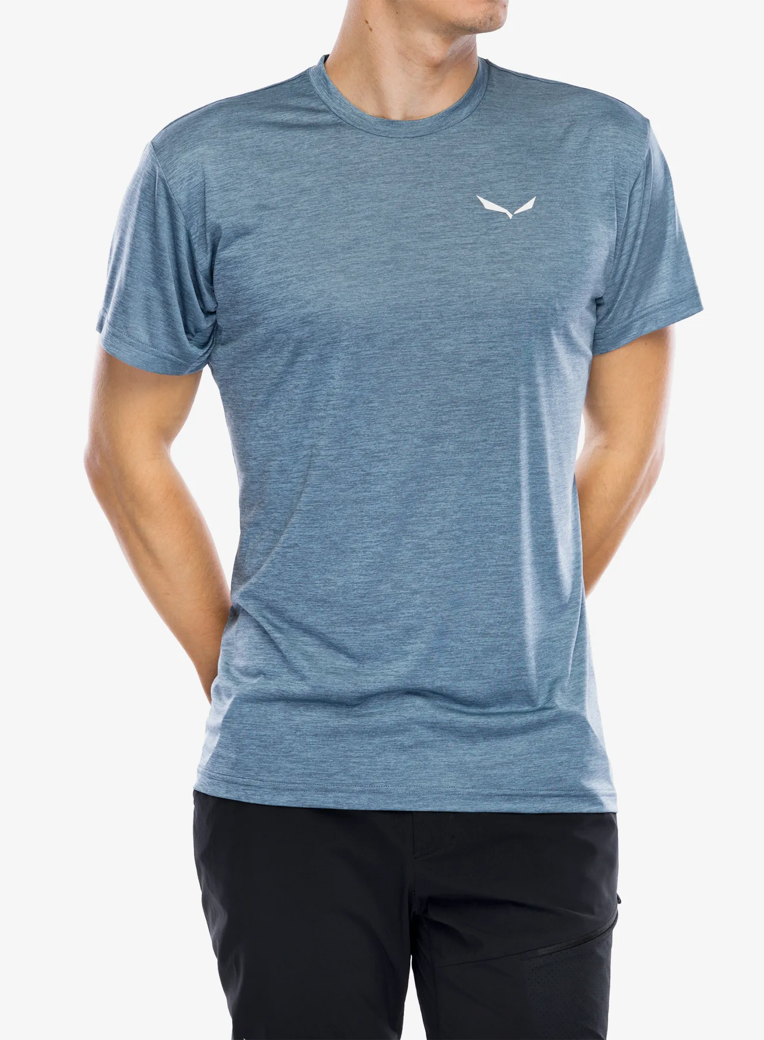 Tričko Salewa Puez Melange Dry S/S Tee - java blue melange
