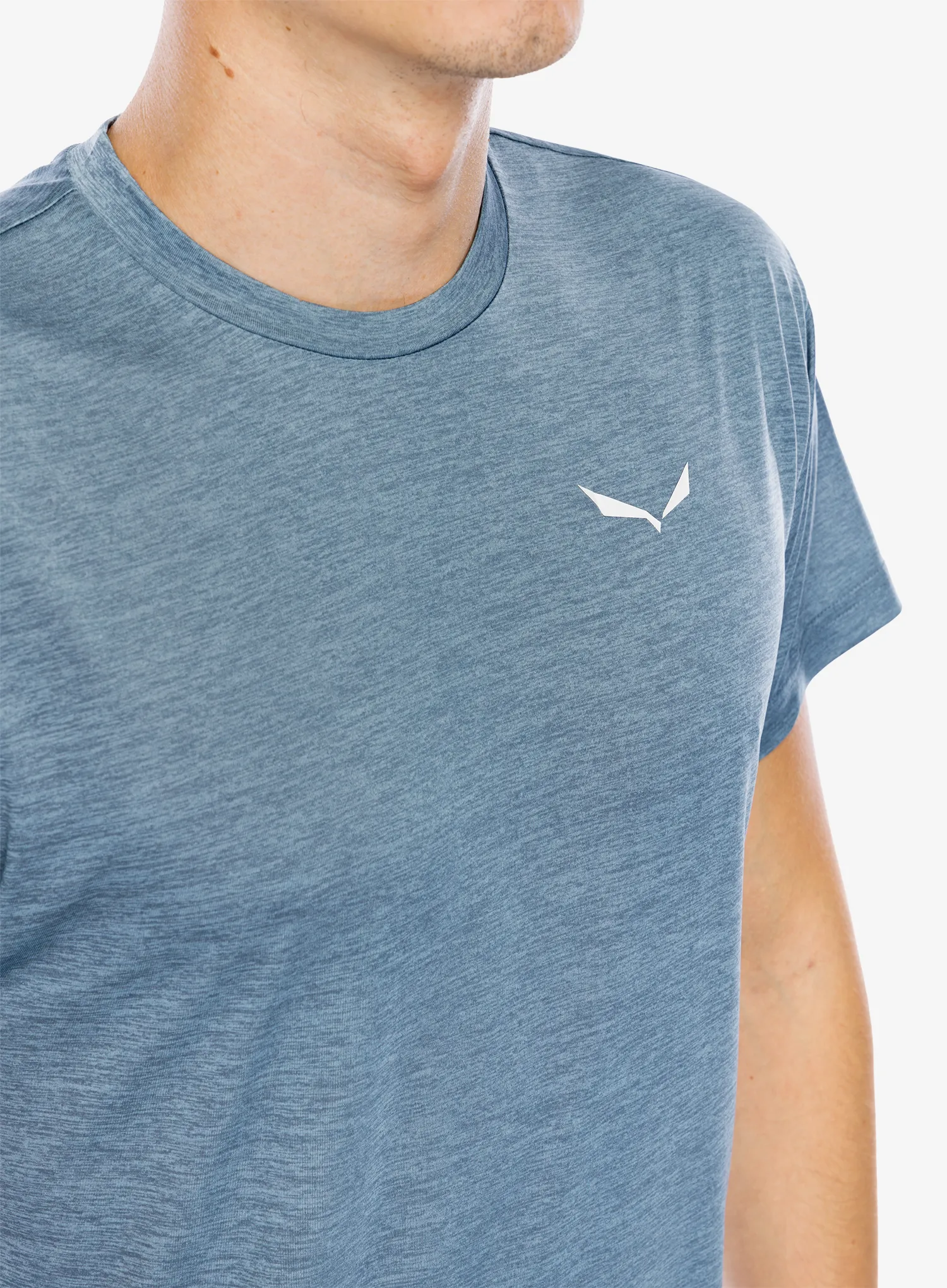 Tričko Salewa Puez Melange Dry S/S Tee - java blue melange