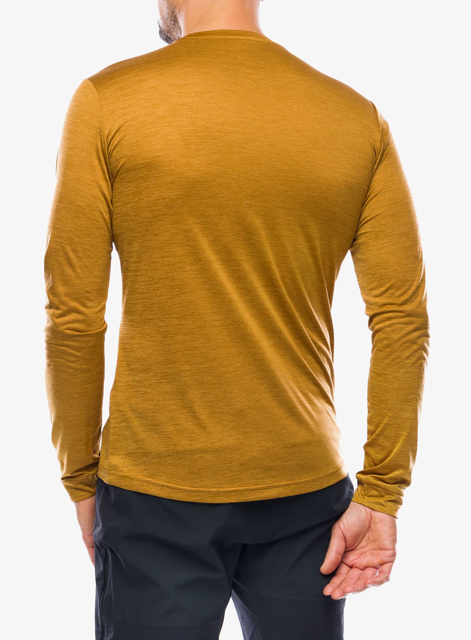 Tričko s dlouhým rukávem Salewa Puez Melange Dry Tee - golden brown