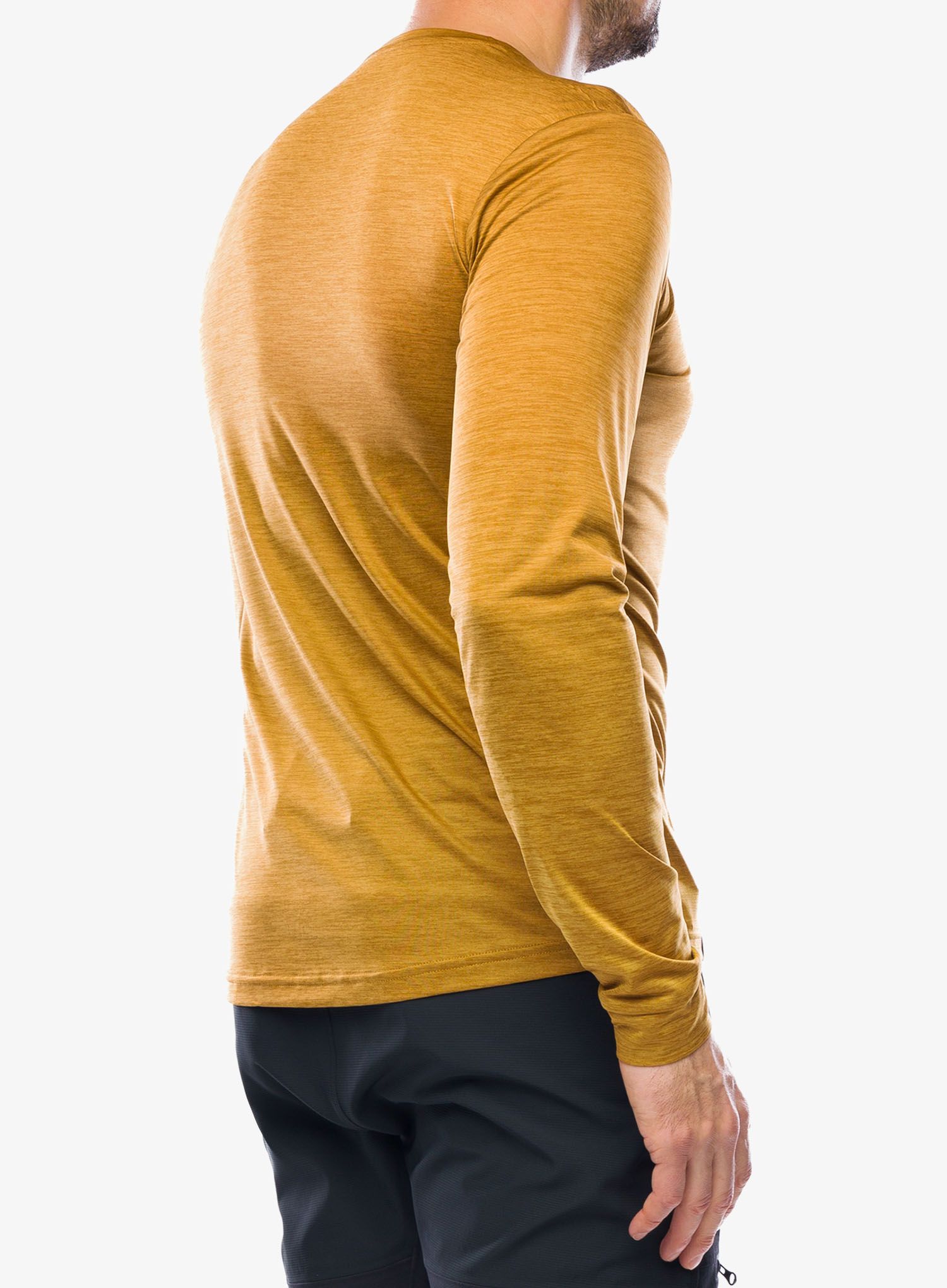 Tričko s dlouhým rukávem Salewa Puez Melange Dry Tee - golden brown