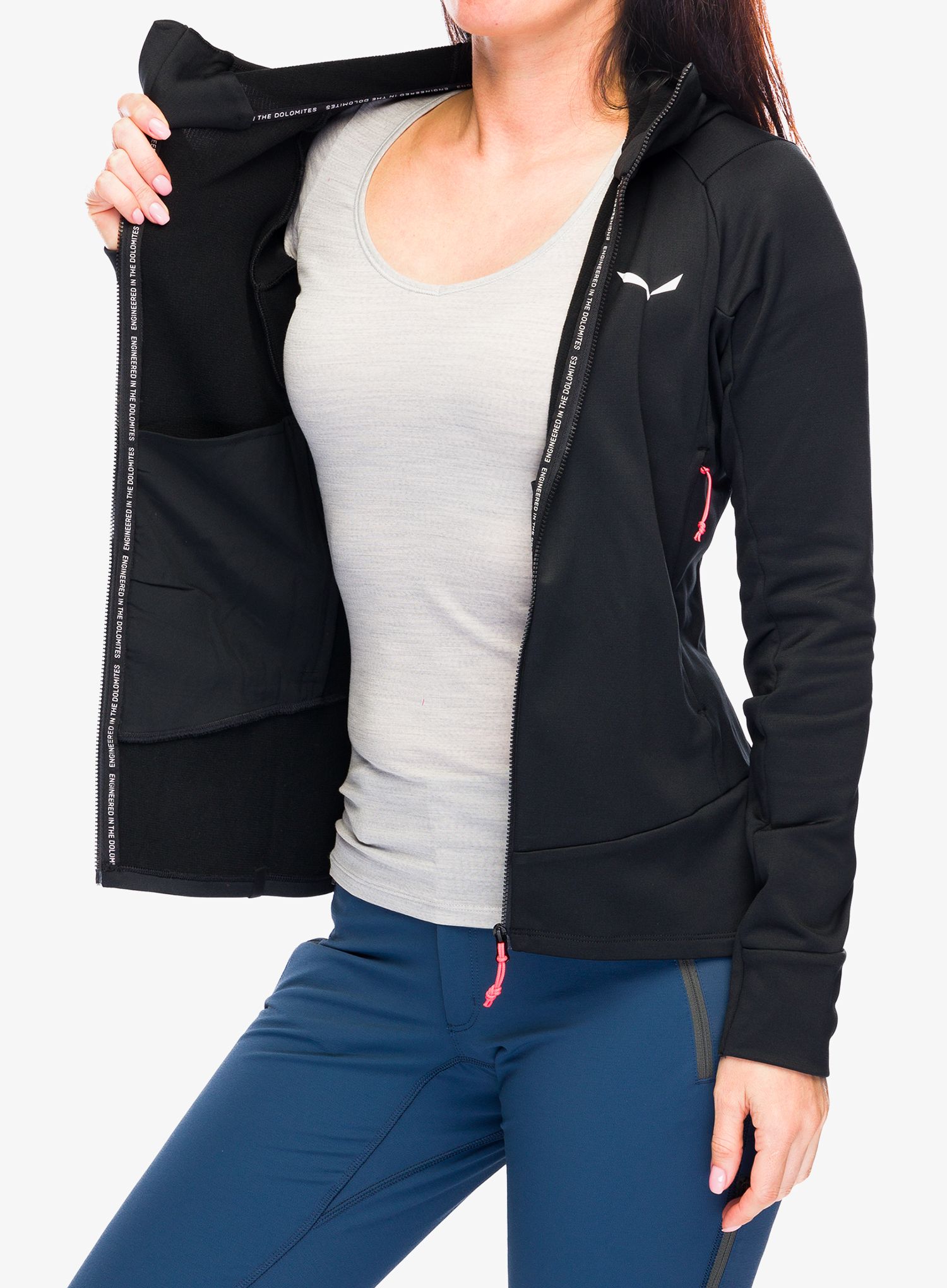 Fleecová mikina dámská Salewa Puez PL HD Jacket - black out