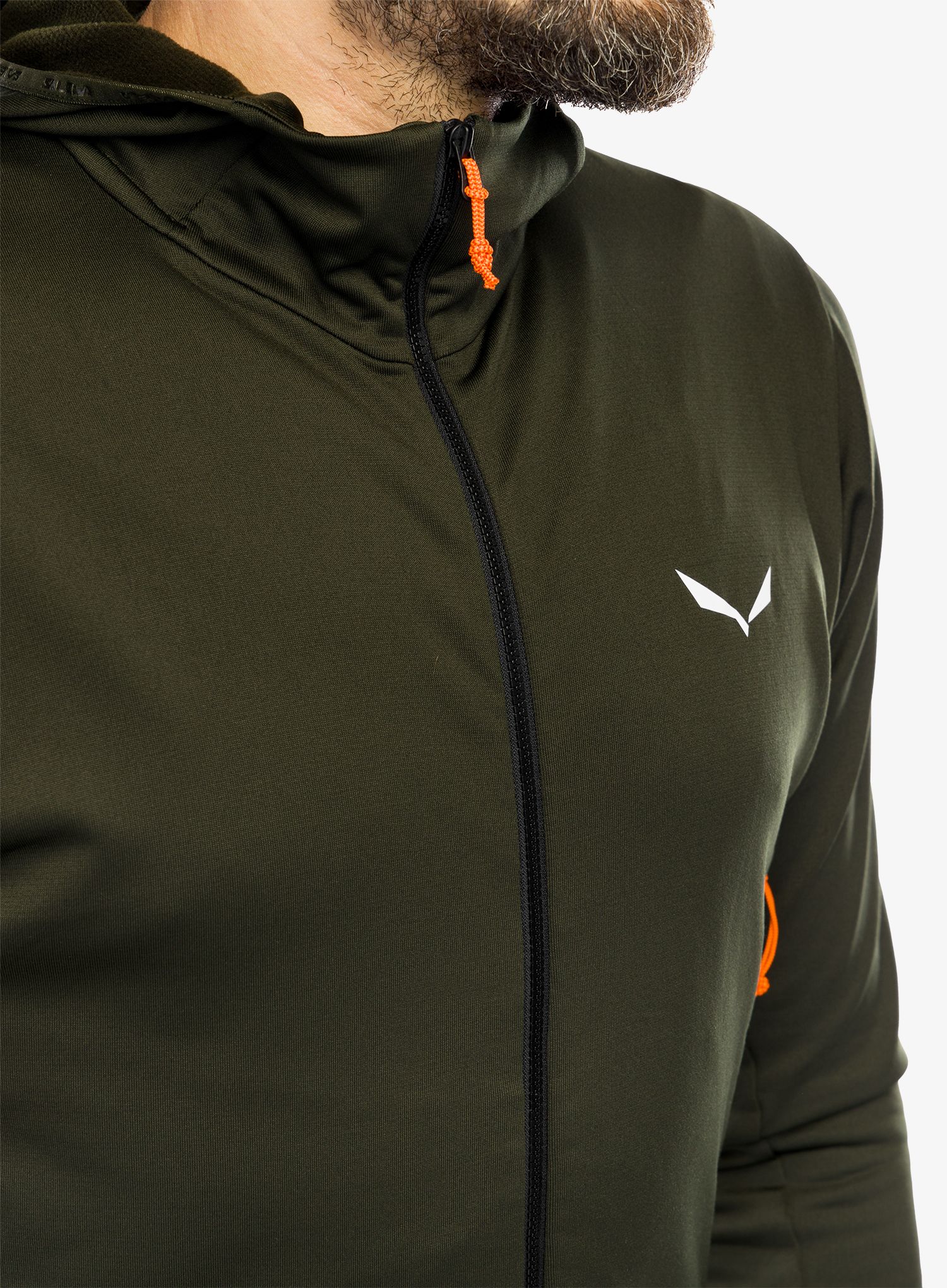 Fleecová mikina Salewa Puez PL HD Jacket - dark olive