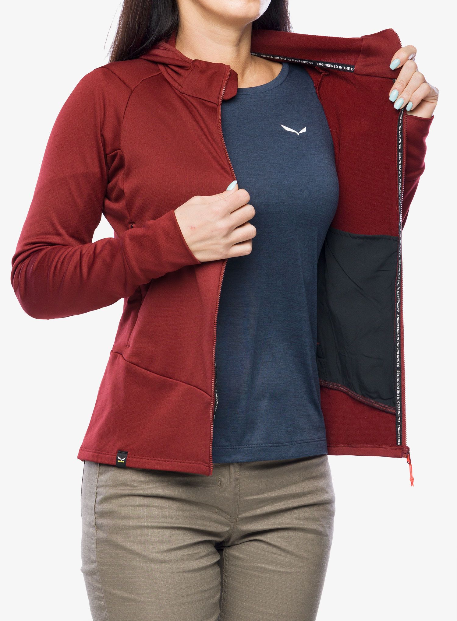 Dámská fleecová bunda Salewa Puez PL HD Jacket - syrah