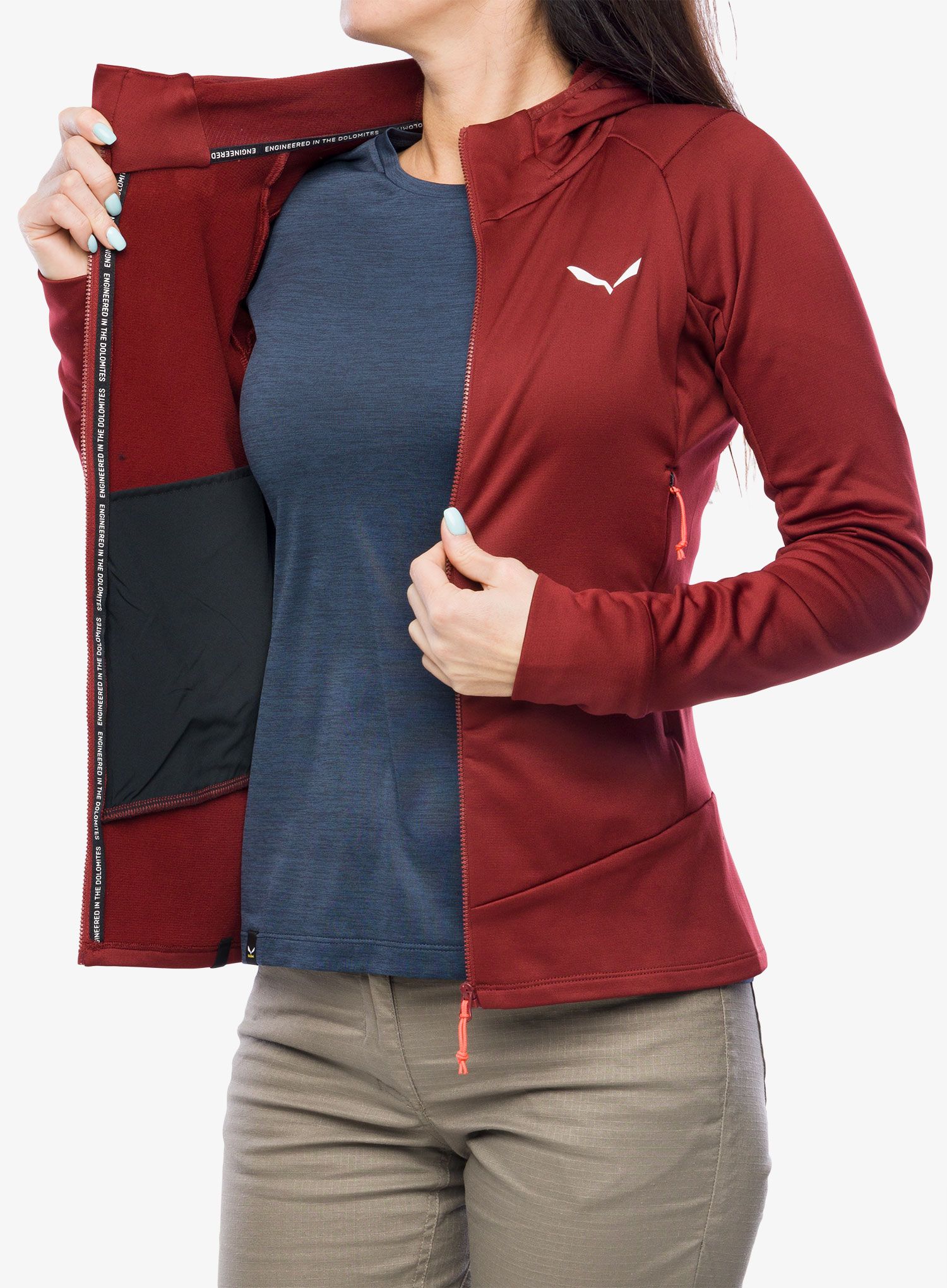 Dámská fleecová bunda Salewa Puez PL HD Jacket - syrah