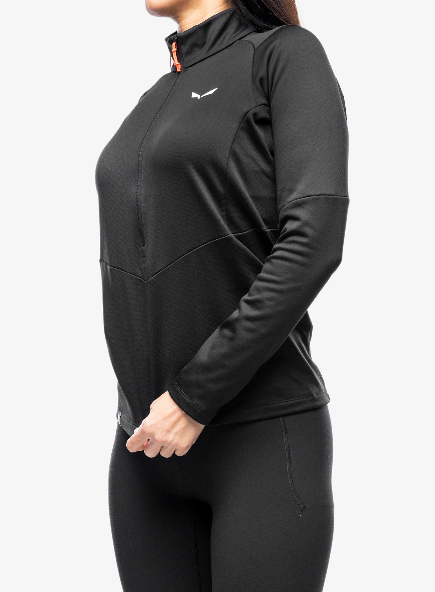 Dámská fleecová mikina Salewa Puez PL HZ Fleece - black out