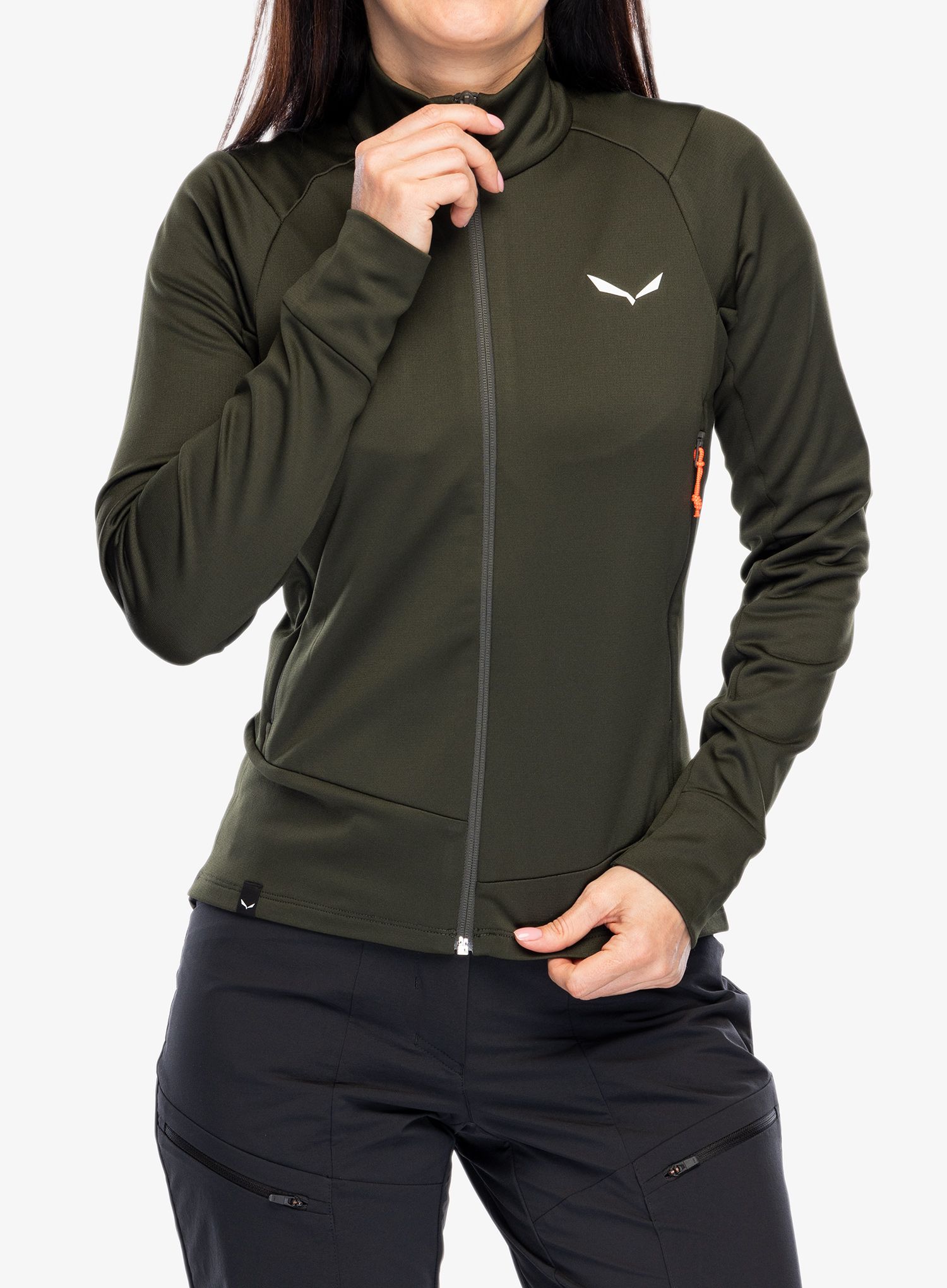 Fleecová mikina dámská Salewa Puez PL Jacket - dark olive