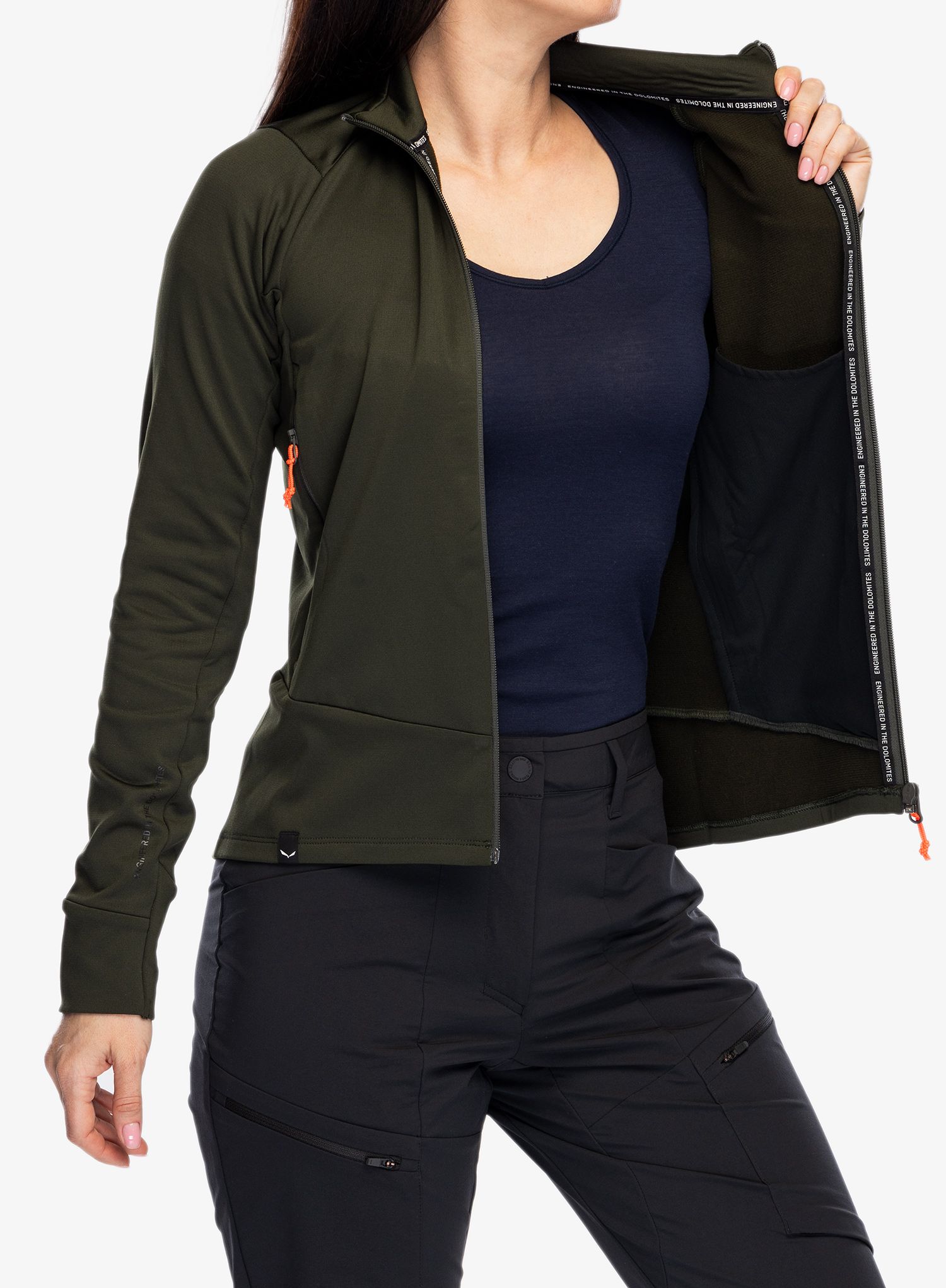 Fleecová mikina dámská Salewa Puez PL Jacket - dark olive