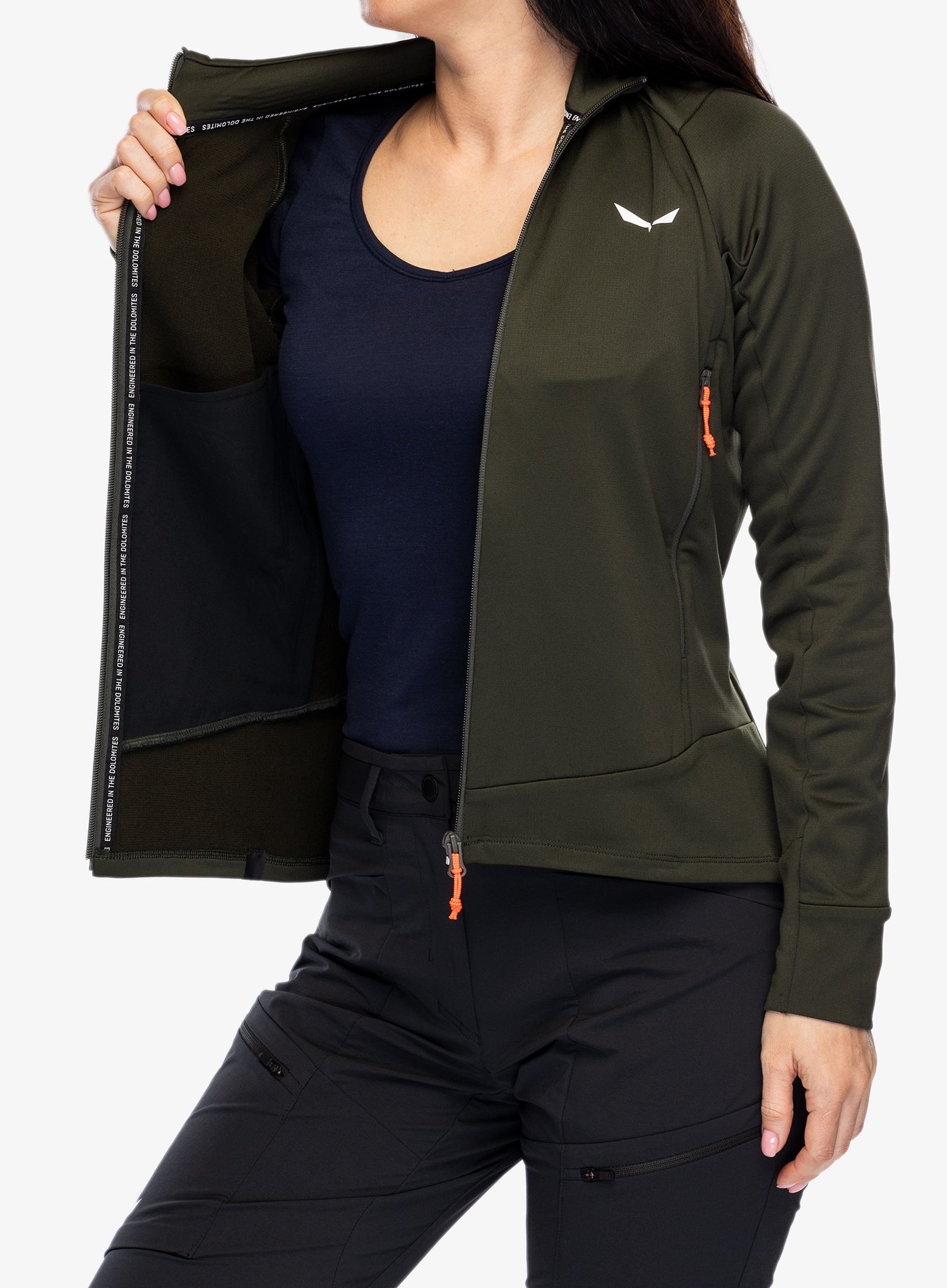 Fleecová mikina dámská Salewa Puez PL Jacket - dark olive