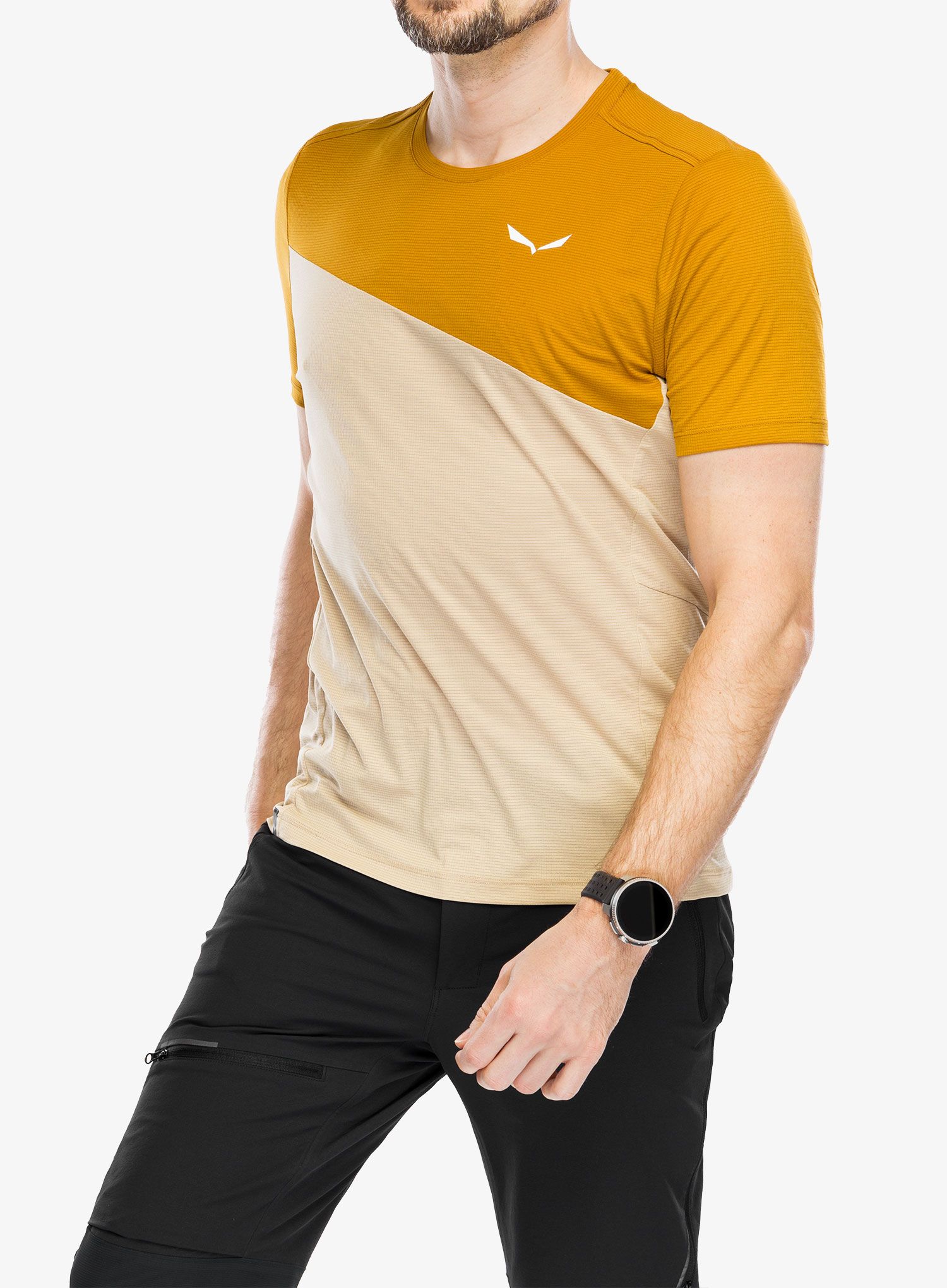 Tričko Salewa Puez Sporty Dry T-Shirt - quicksand/brown