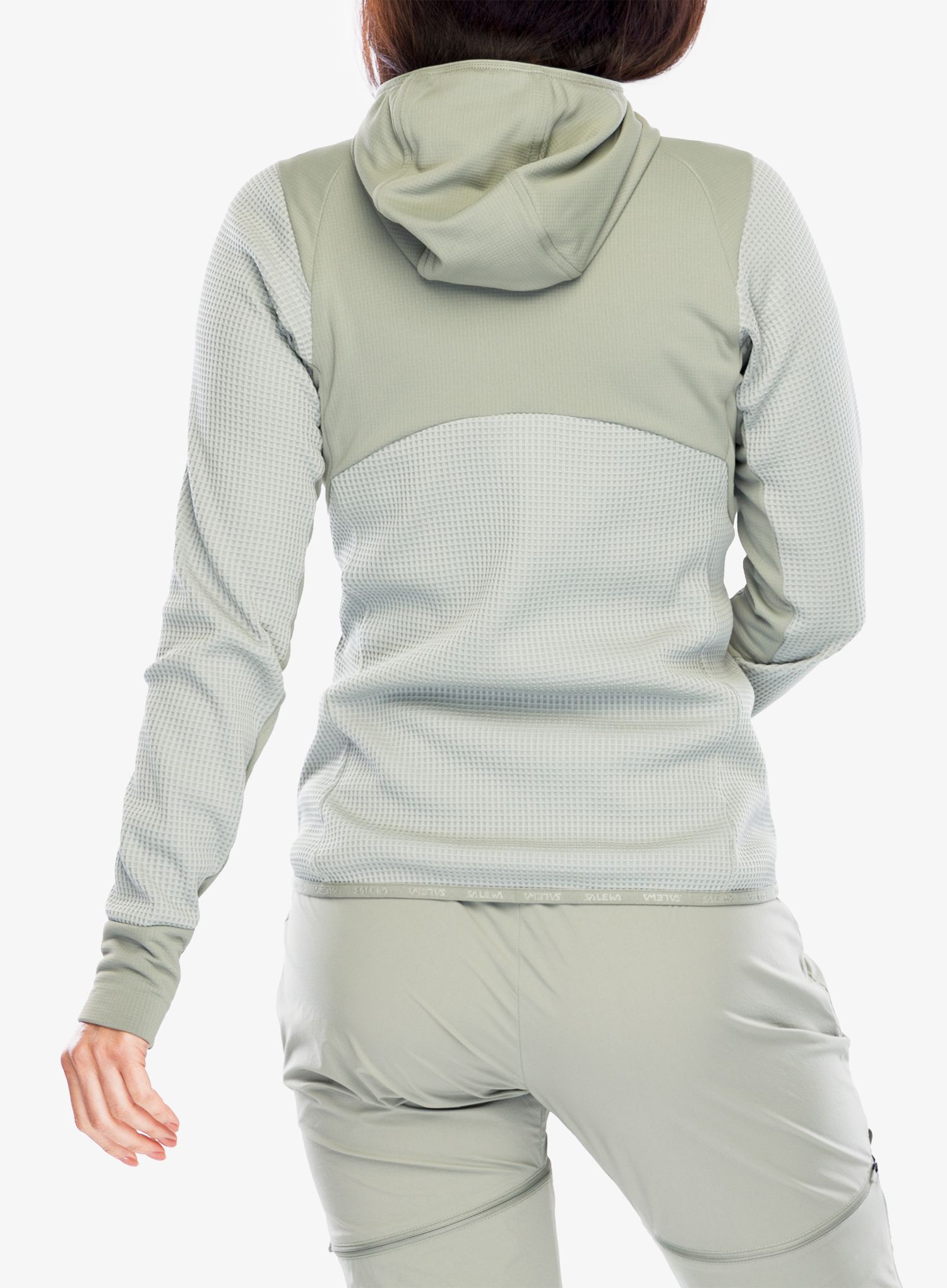 Fleece mikina dámská Salewa Puez Waffle Hyb PL HD Jacket - shadow