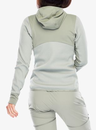 Fleece mikina dámská Salewa Puez Waffle Hyb PL HD Jacket - shadow