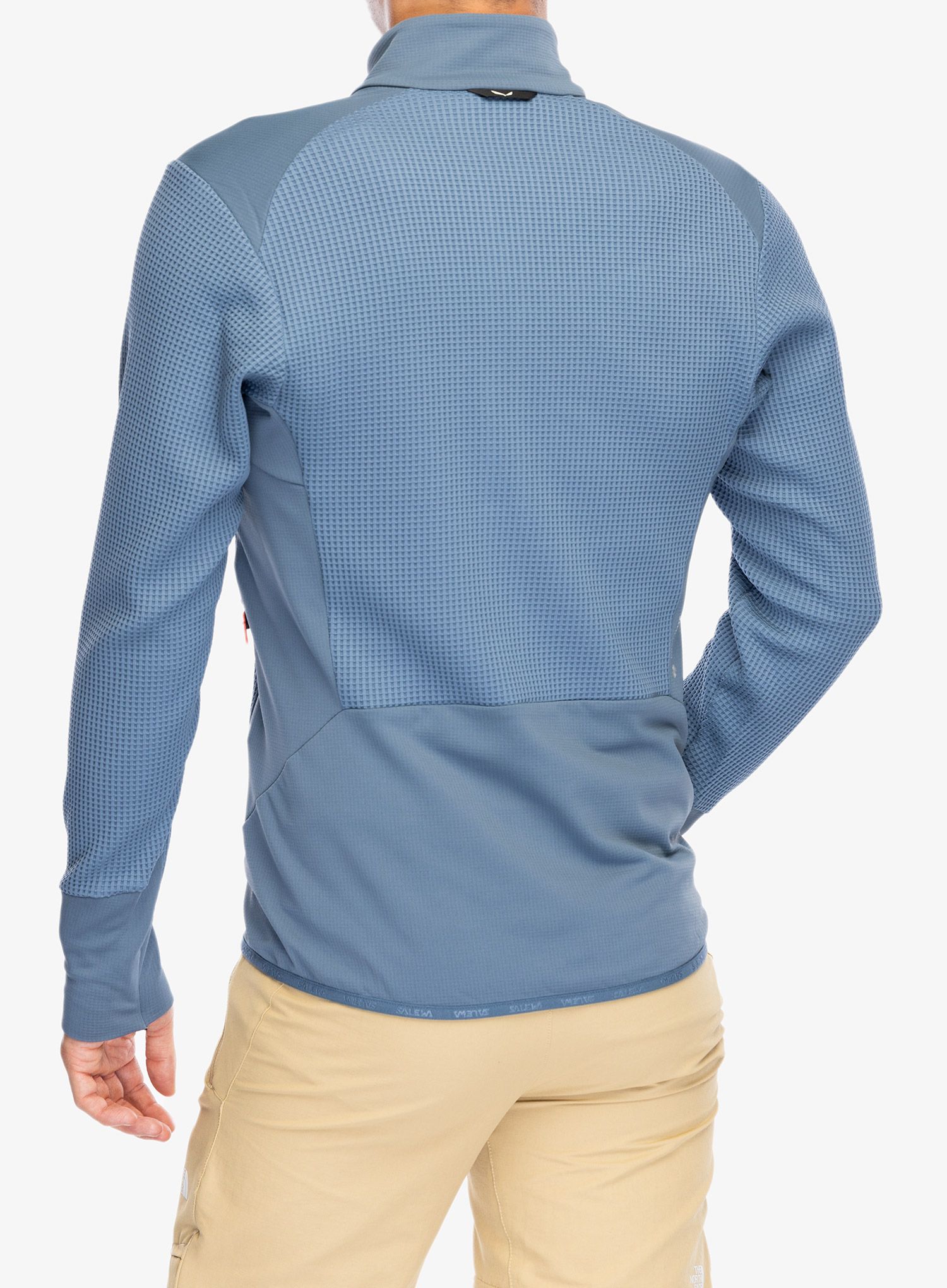 Rozepínací mikina Salewa Puez Waffle Hyb PL Jacket  - java blue