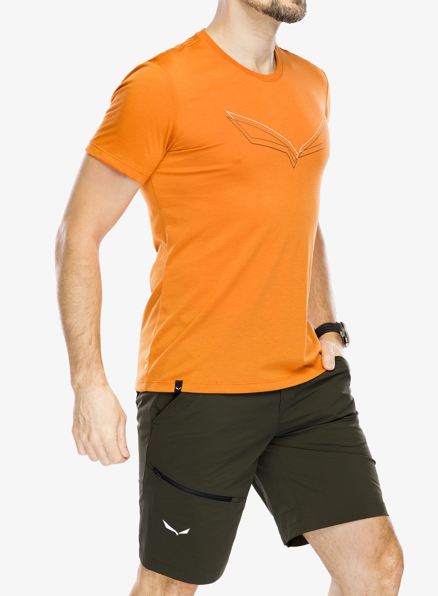 Rychleschnoucí triko Salewa Pure Eagle Frame Dry T-shirt - burnt orange