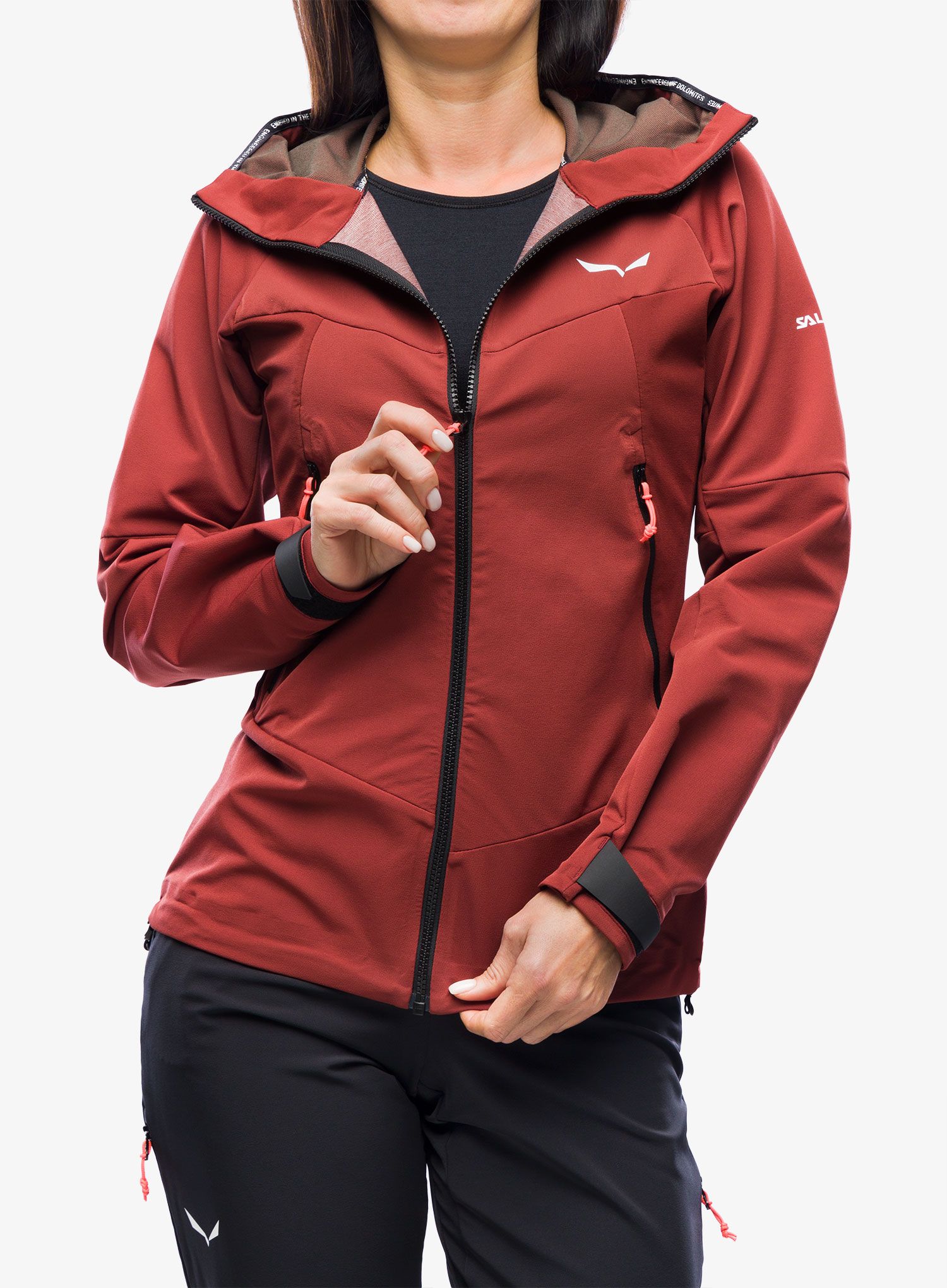 Dámská skialpová bunda Salewa Sella DST Jacket - syrah