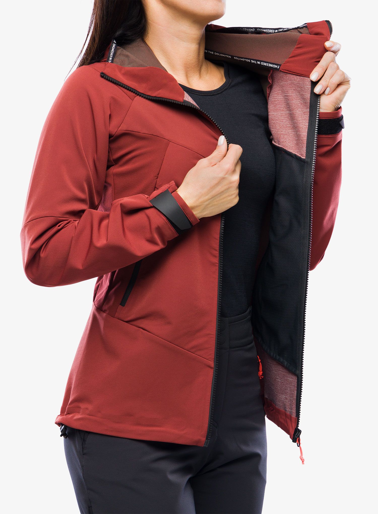 Dámská skialpová bunda Salewa Sella DST Jacket - syrah