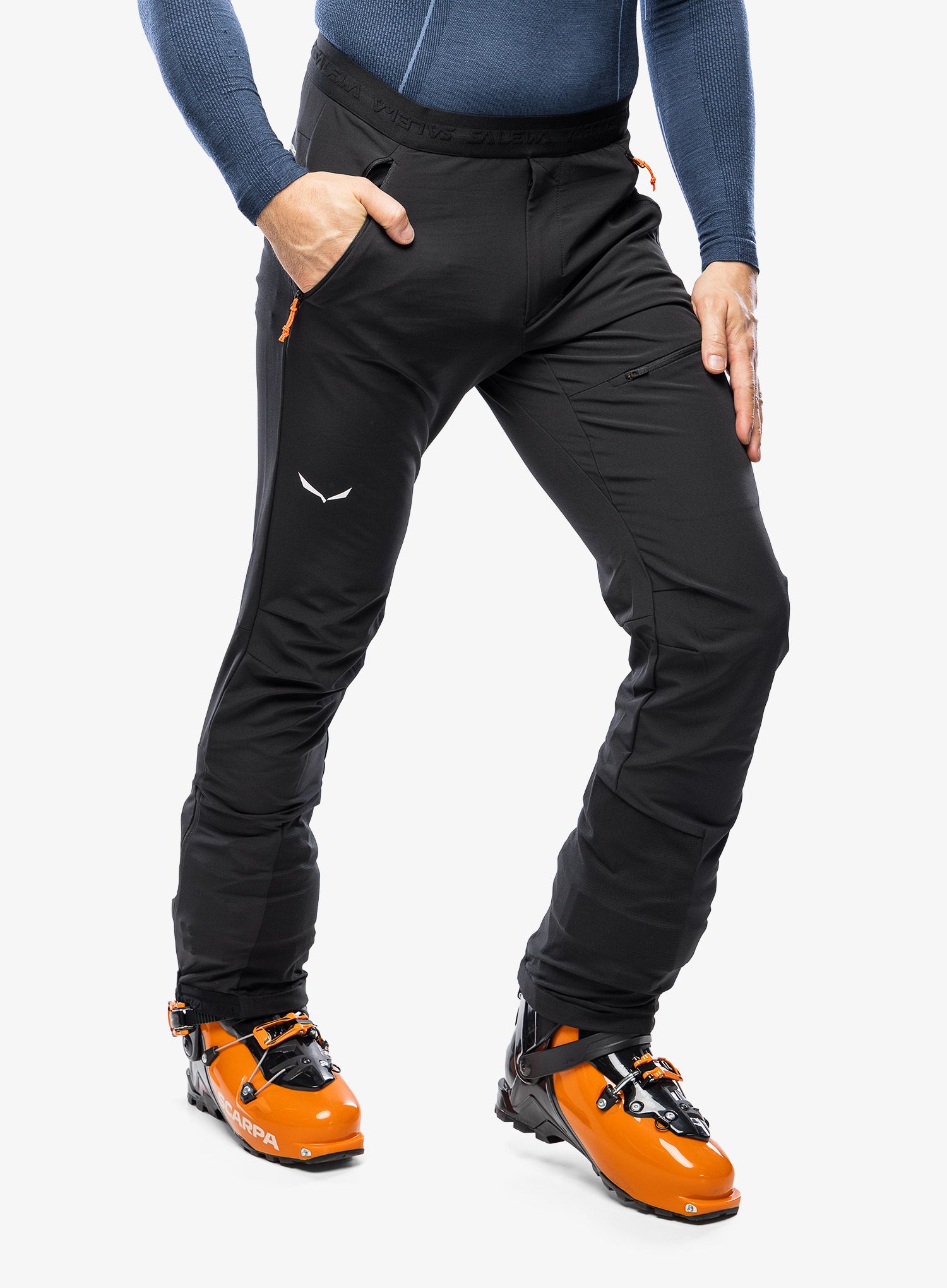 Softshell kalhoty Salewa Sella DST Light Pants - black out