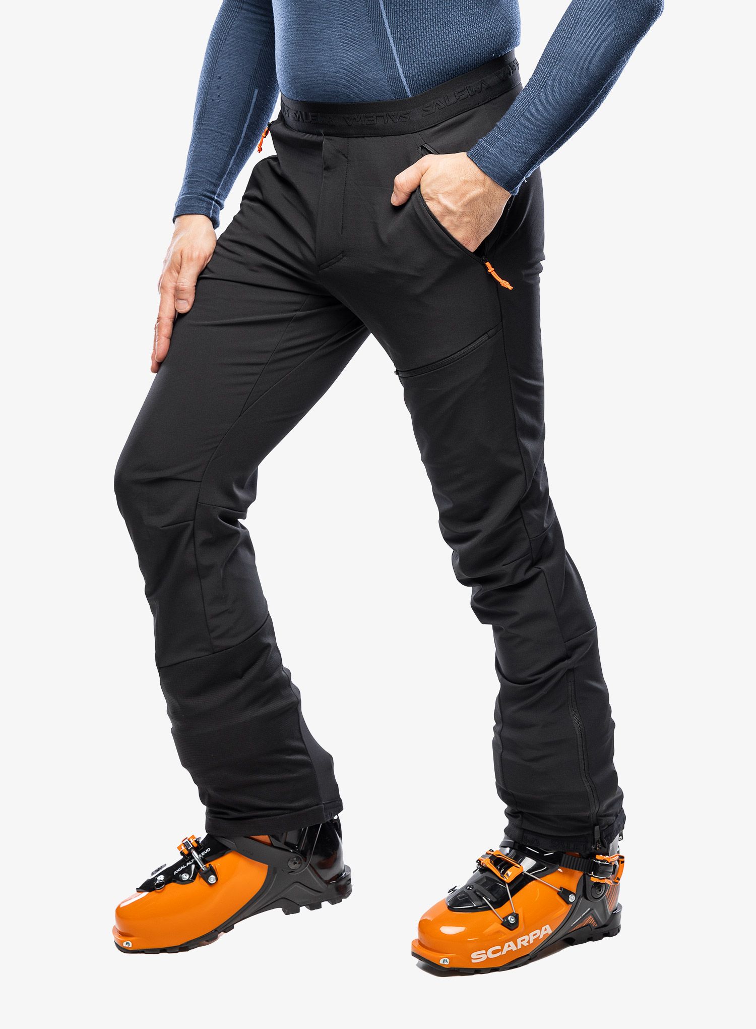 Softshell kalhoty Salewa Sella DST Light Pants - black out