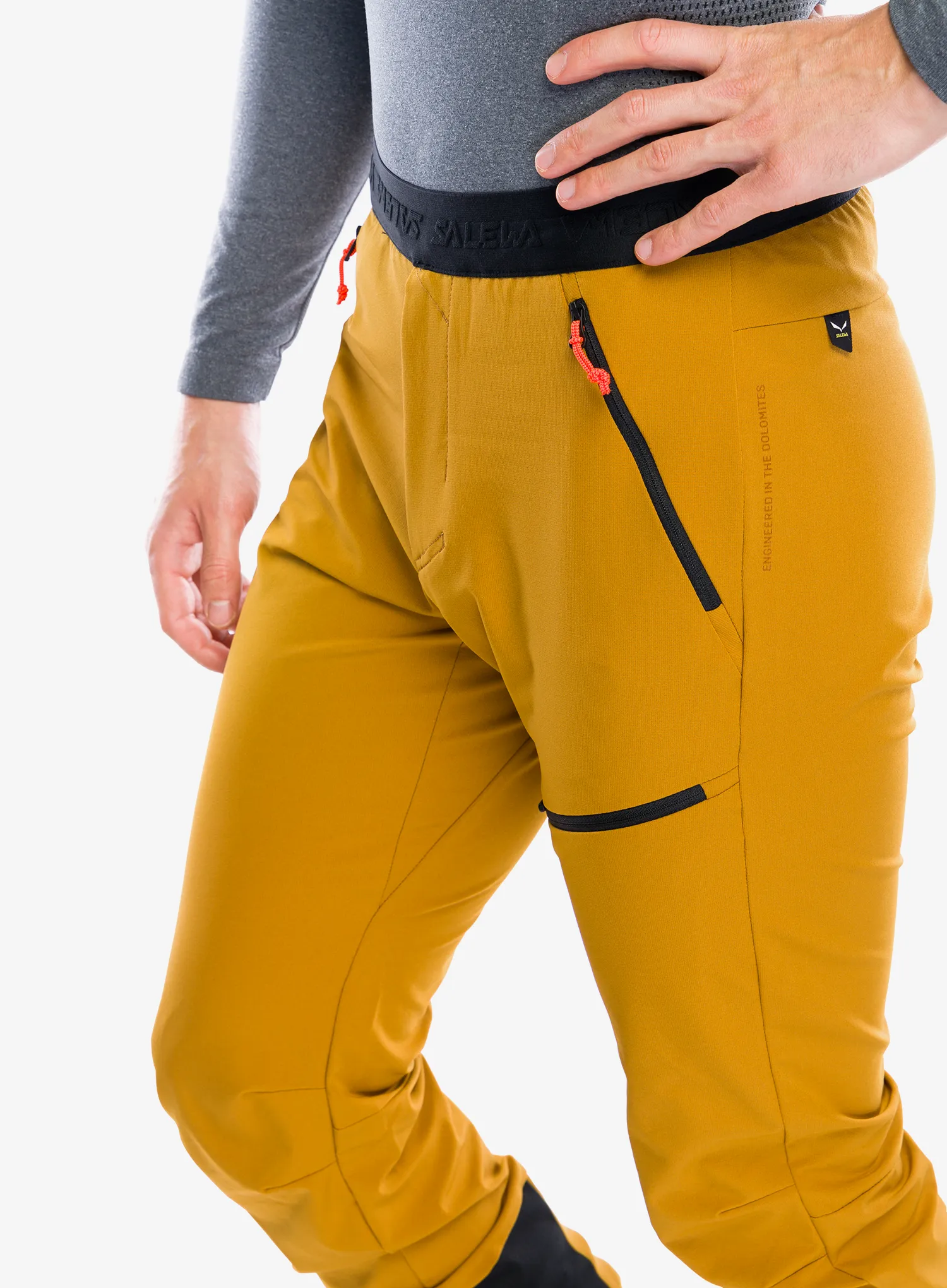 Softshell kalhoty Salewa Sella DST Light Pants - golden brown