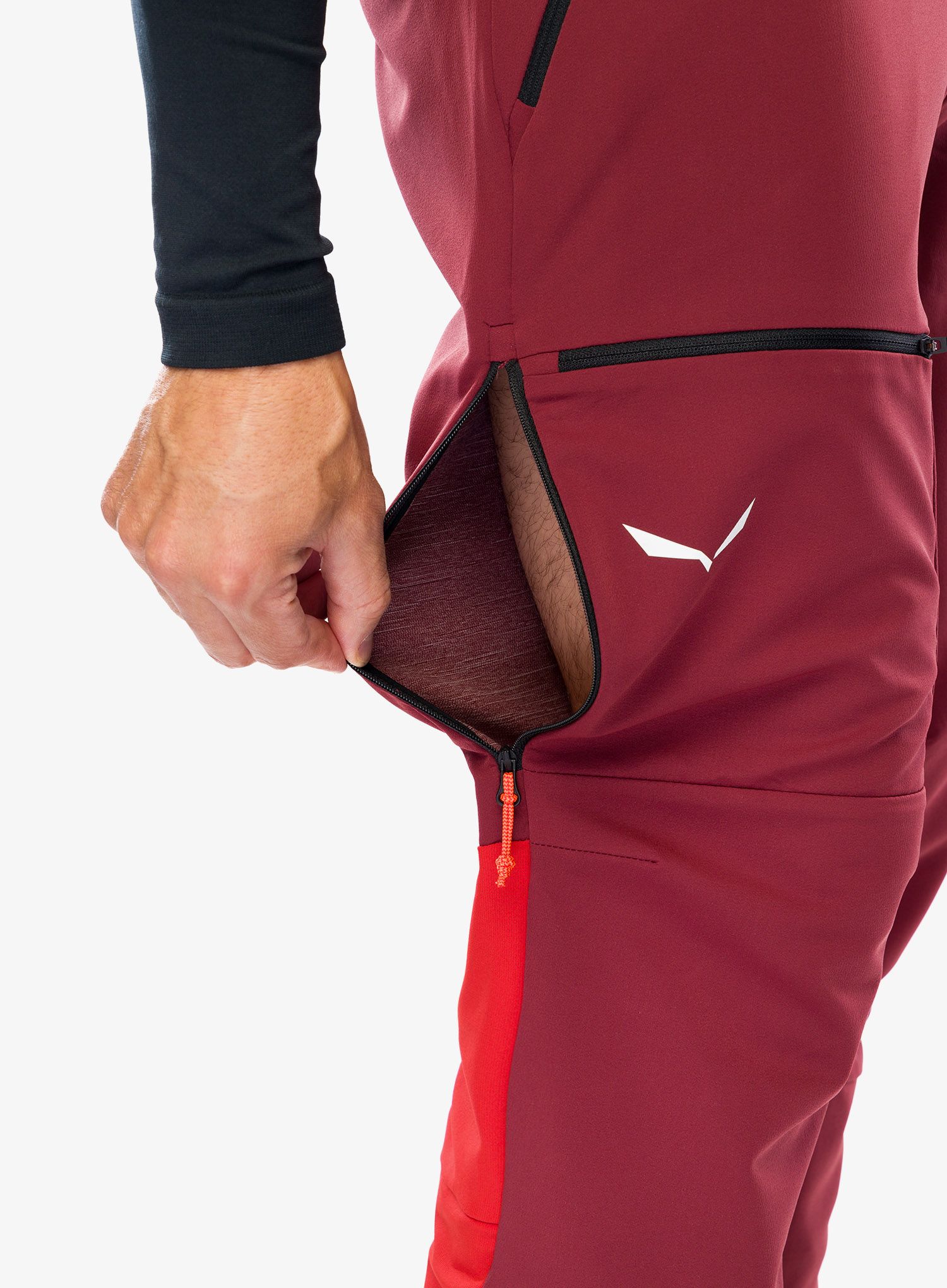 Skialpové kalhoty Salewa Sella DST Pants - syrah