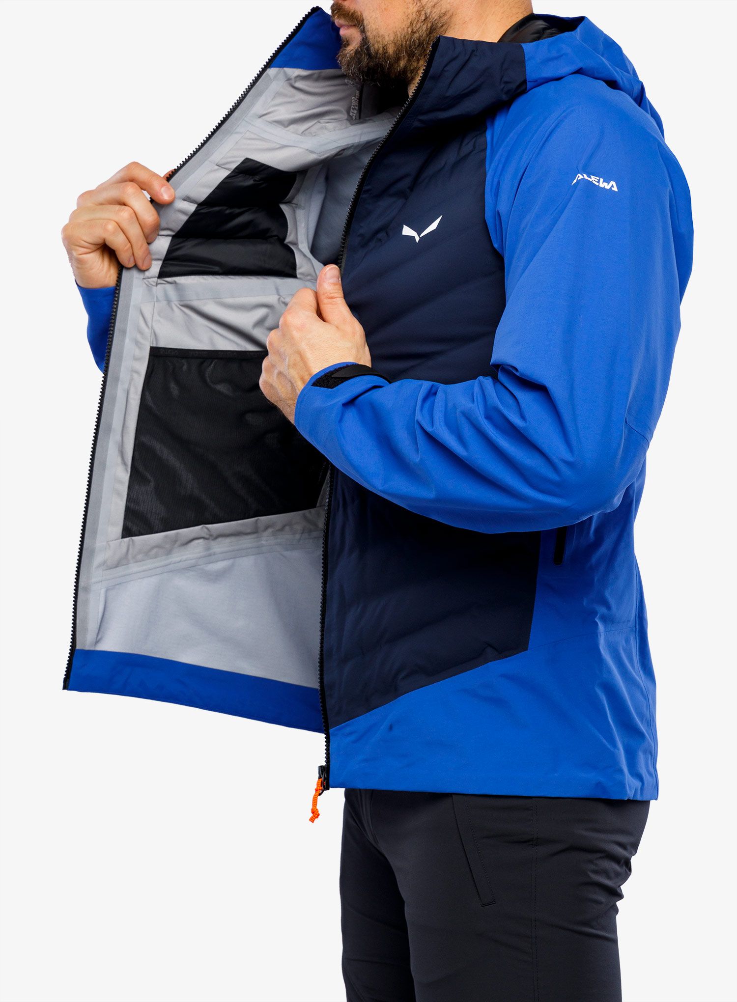 Hybridní bunda Salewa Sella PTX 3L Hybrid Jacket - electric/navy blazer