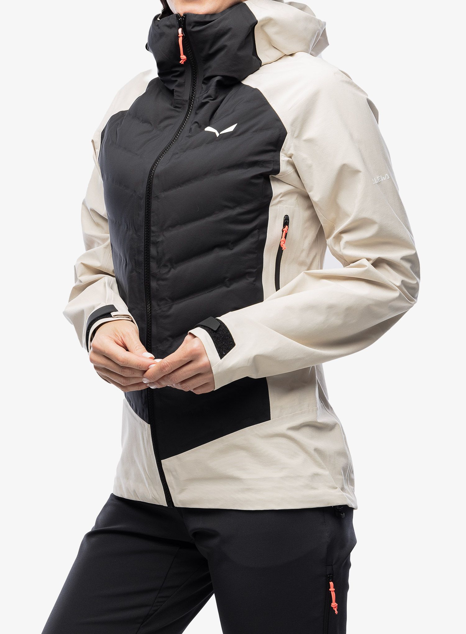 Dámská hybridní bunda Salewa Sella PTX 3L Hybrid Jacket - oatmeal