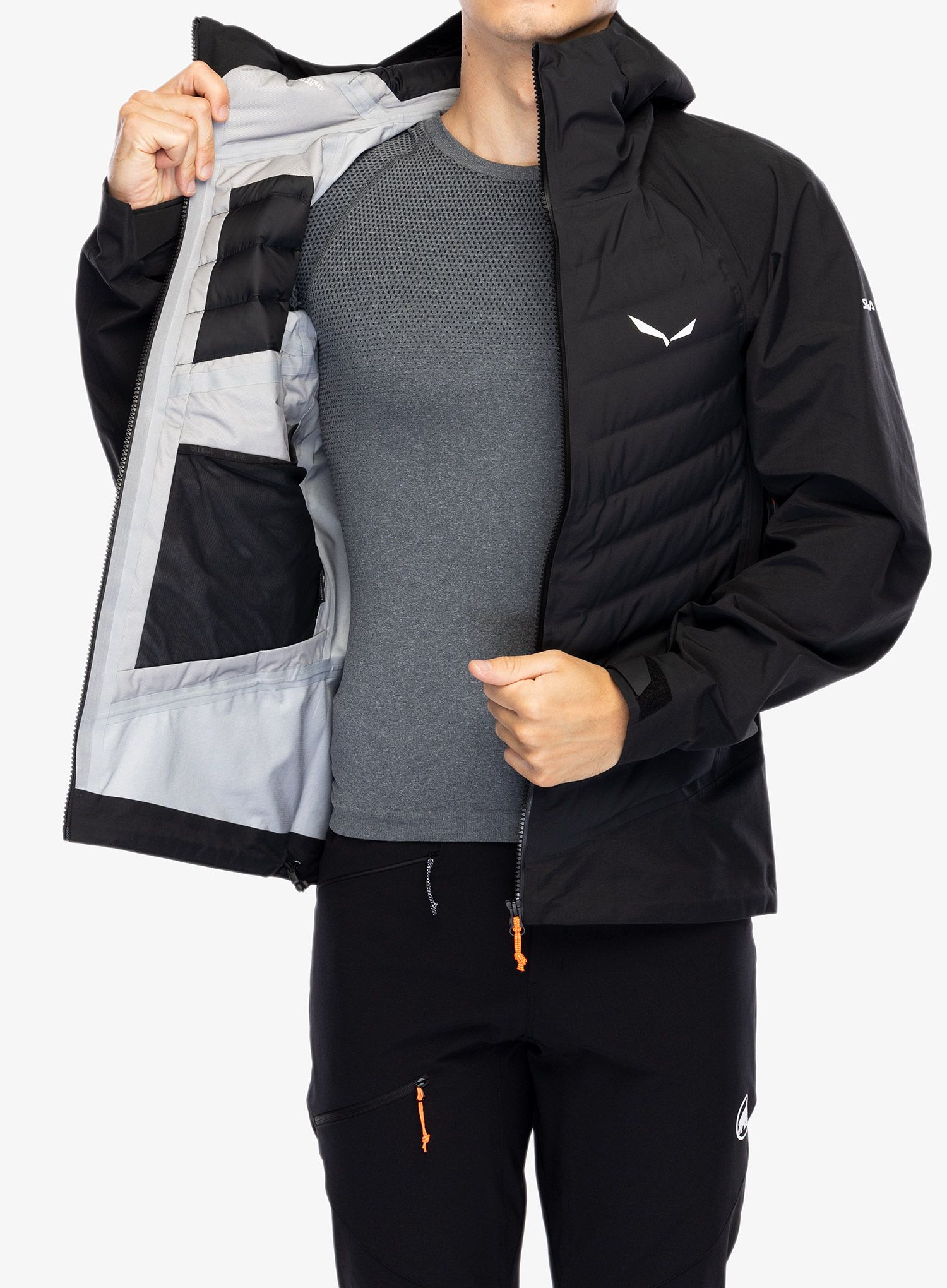 Hybridní bunda Salewa Sella PTX 3L Hybrid Jacket - black out