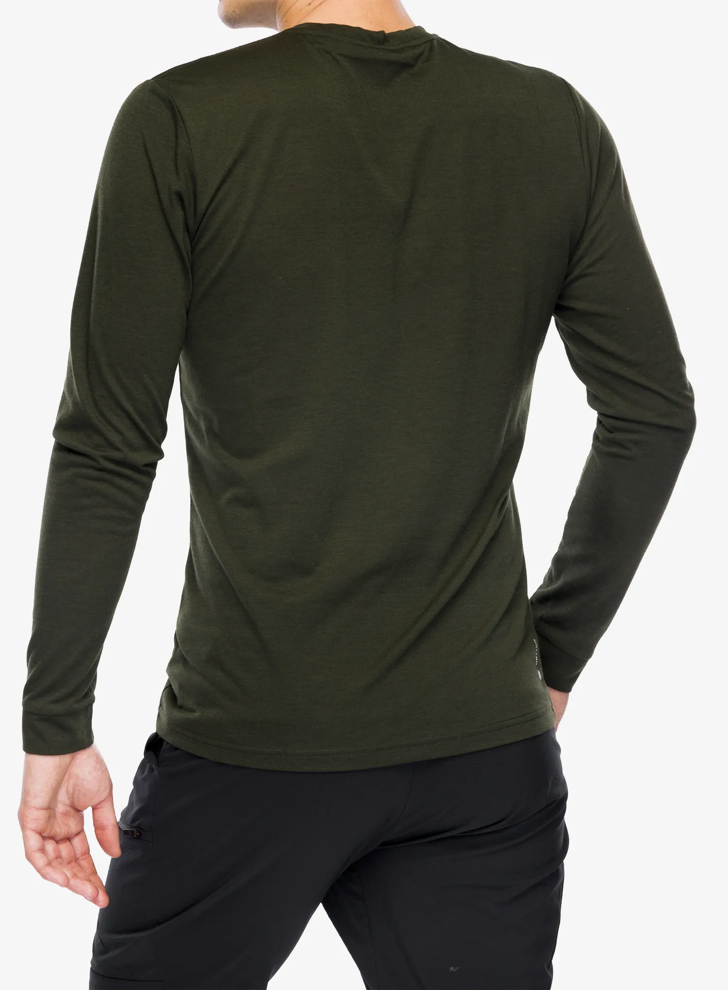 Mikina bez kapuce Salewa Solidlogo Dry L/S Te - dark olive