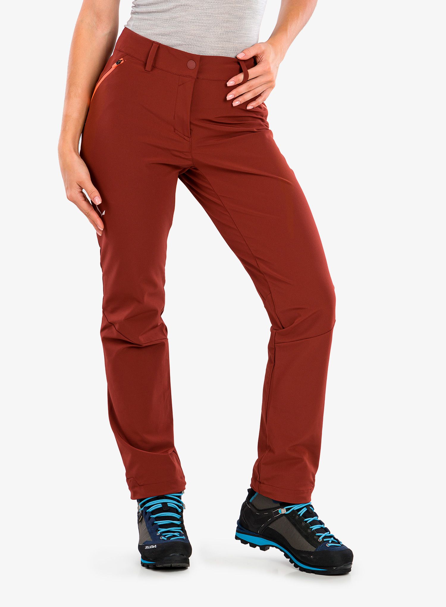Dámské trekingové kalhoty Salewa Terminal Pant - syrah/fluo coral