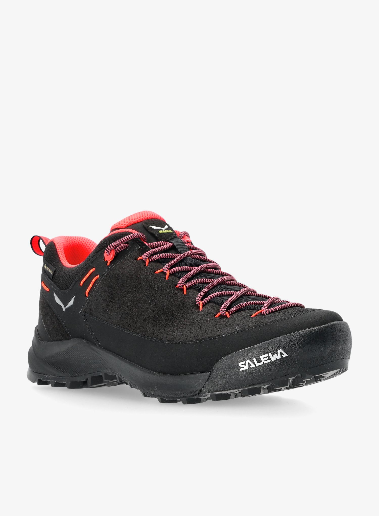 Dámské nástupové boty Salewa Wildfire Leather GTX - black/fluo coral