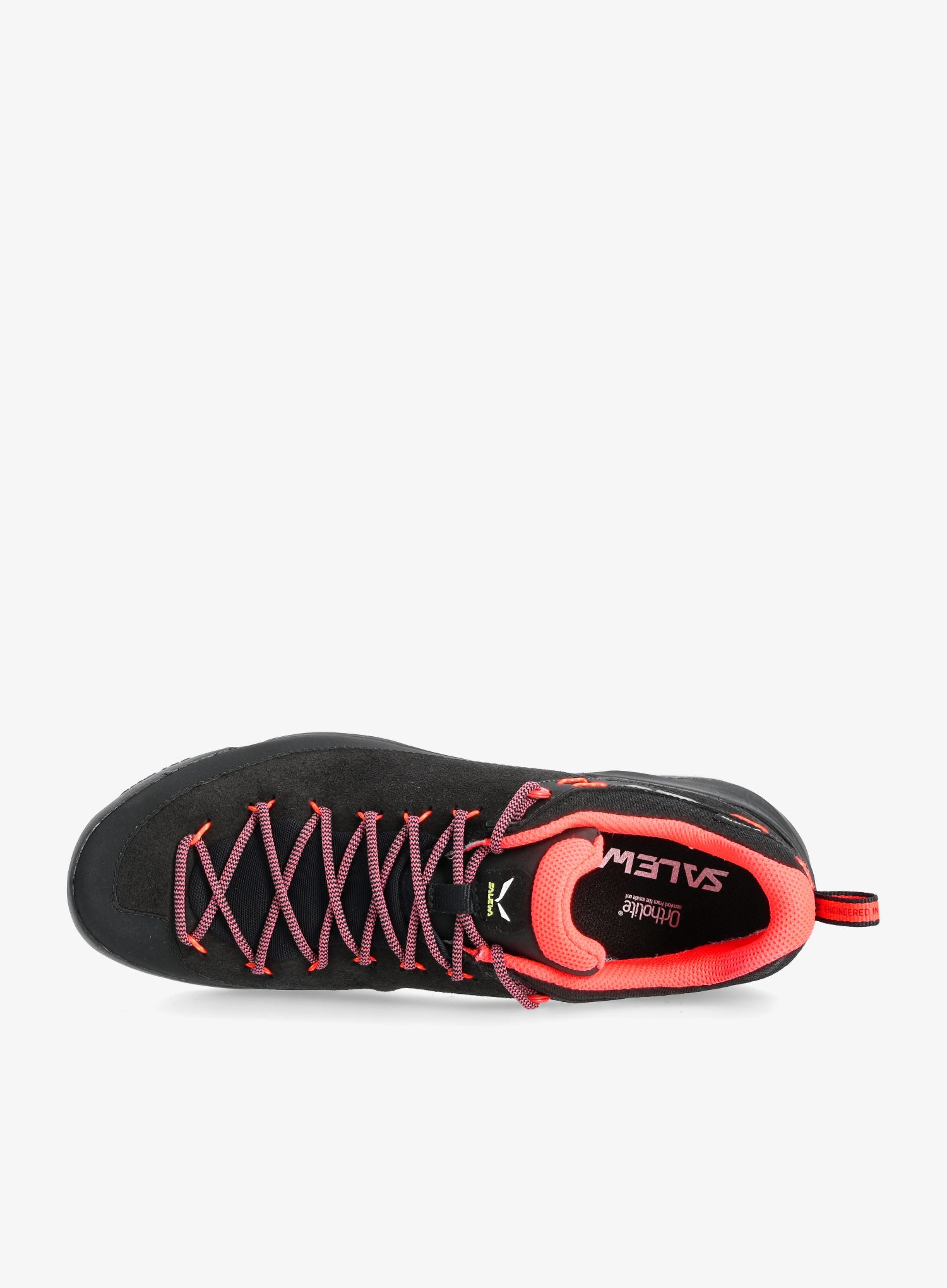 Dámské nástupové boty Salewa Wildfire Leather GTX - black/fluo coral