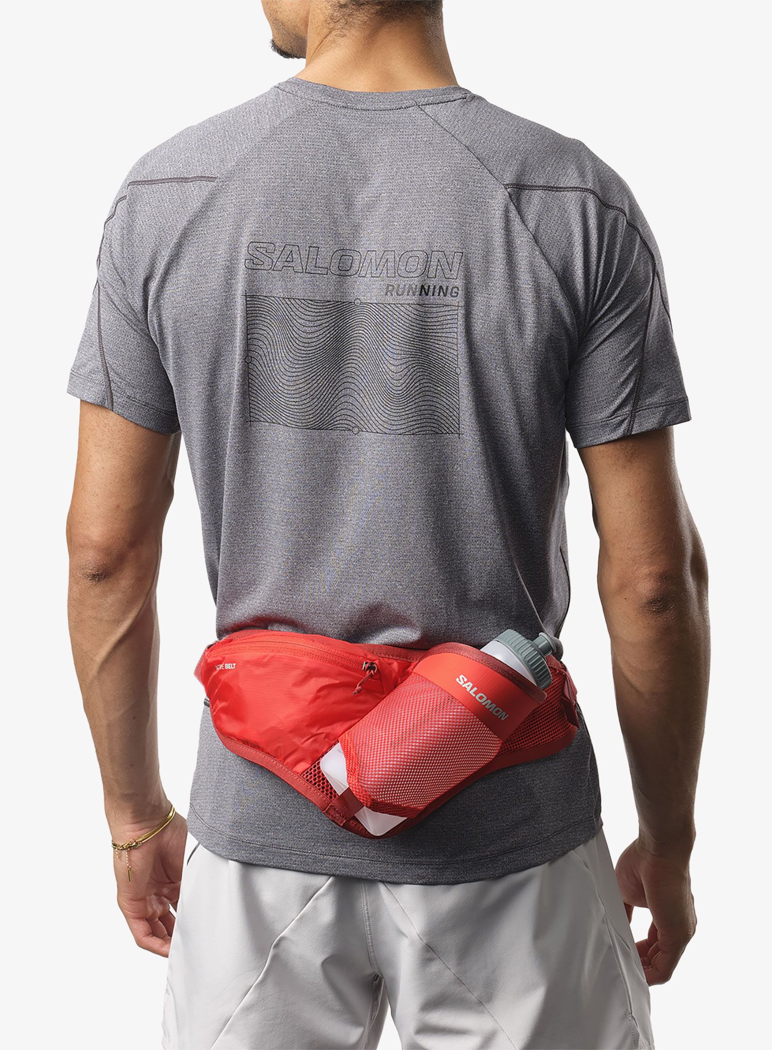 Běžecký opasek Salomon Active Belt 3D Bottle - risk red/red