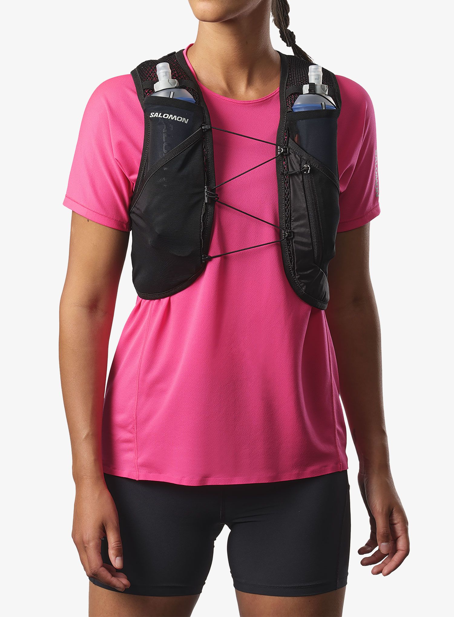 Běžecká vesta Salomon Active Skin 4 No Flasks - black/metal