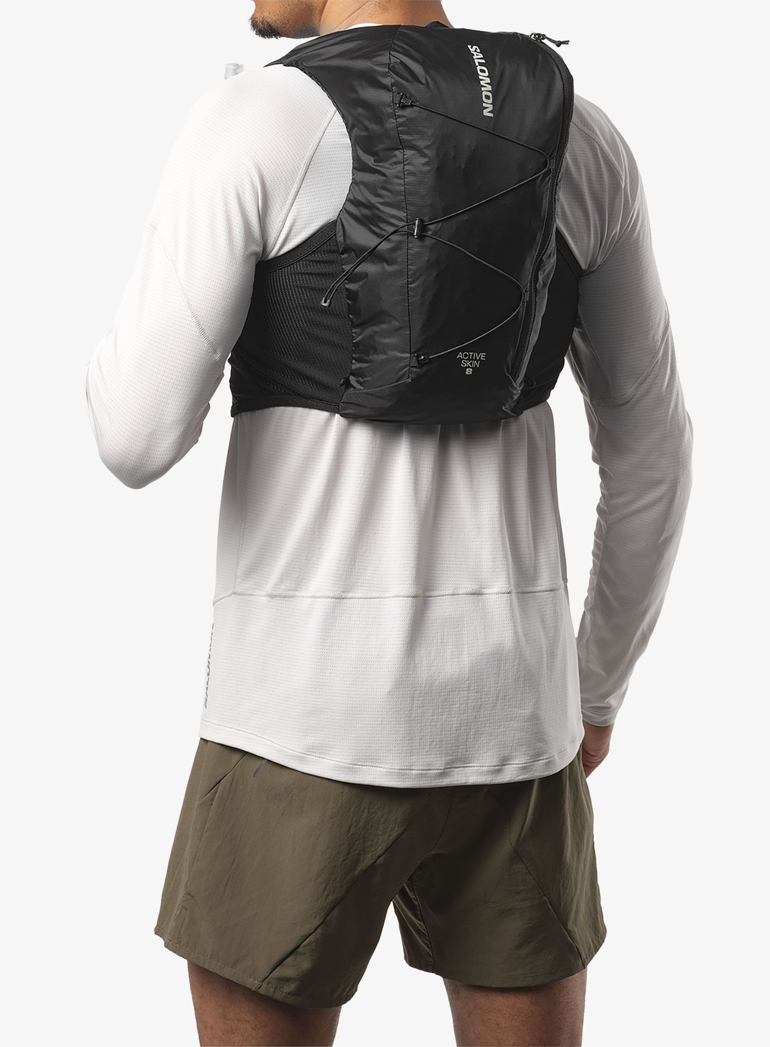 Vesta na běhání Salomon Active Skin 8 No Flasks - black/metal