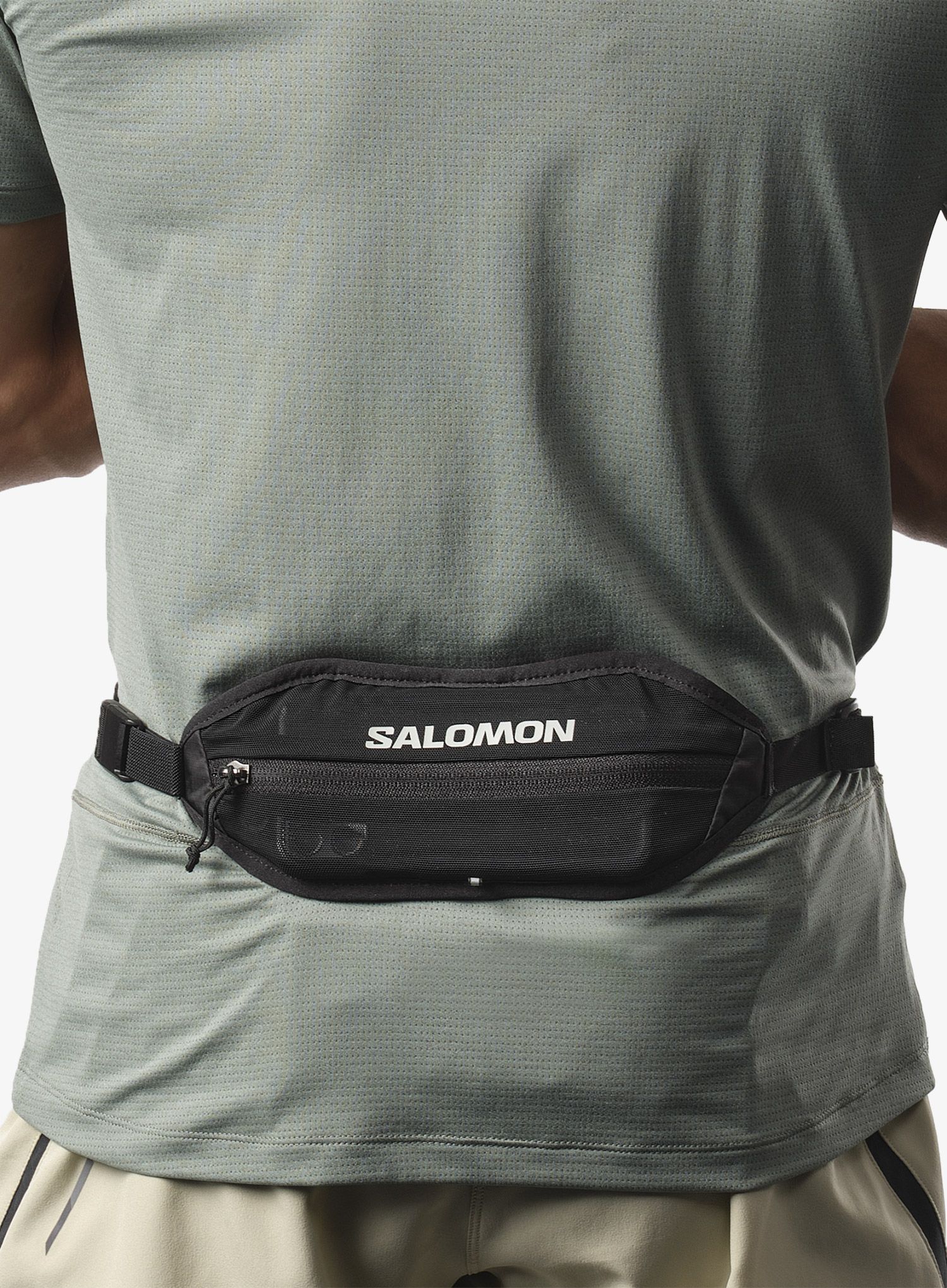 Běžecký opasek Salomon Active Sling Belt - black/metal