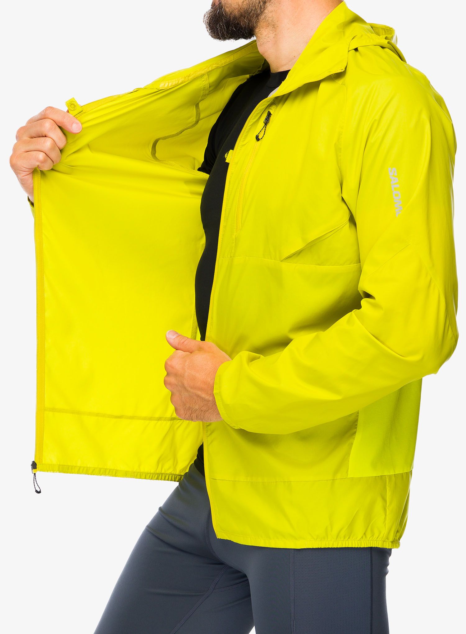 Větrovka Salomon Bonatti Cross FZ Hoodie - citronelle/sulphur