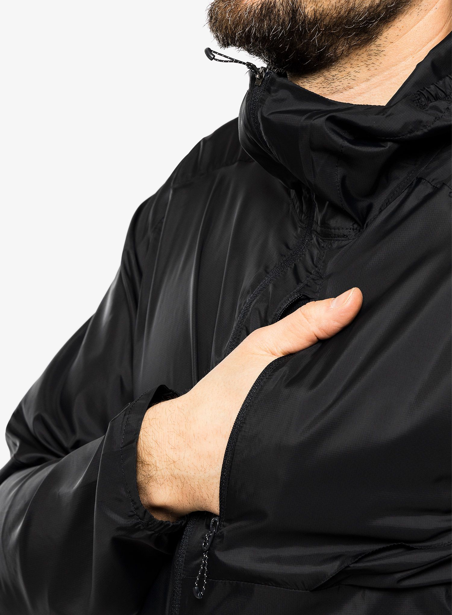Bunda na běhání Salomon Bonatti Cross FZ Hoodie - deep black