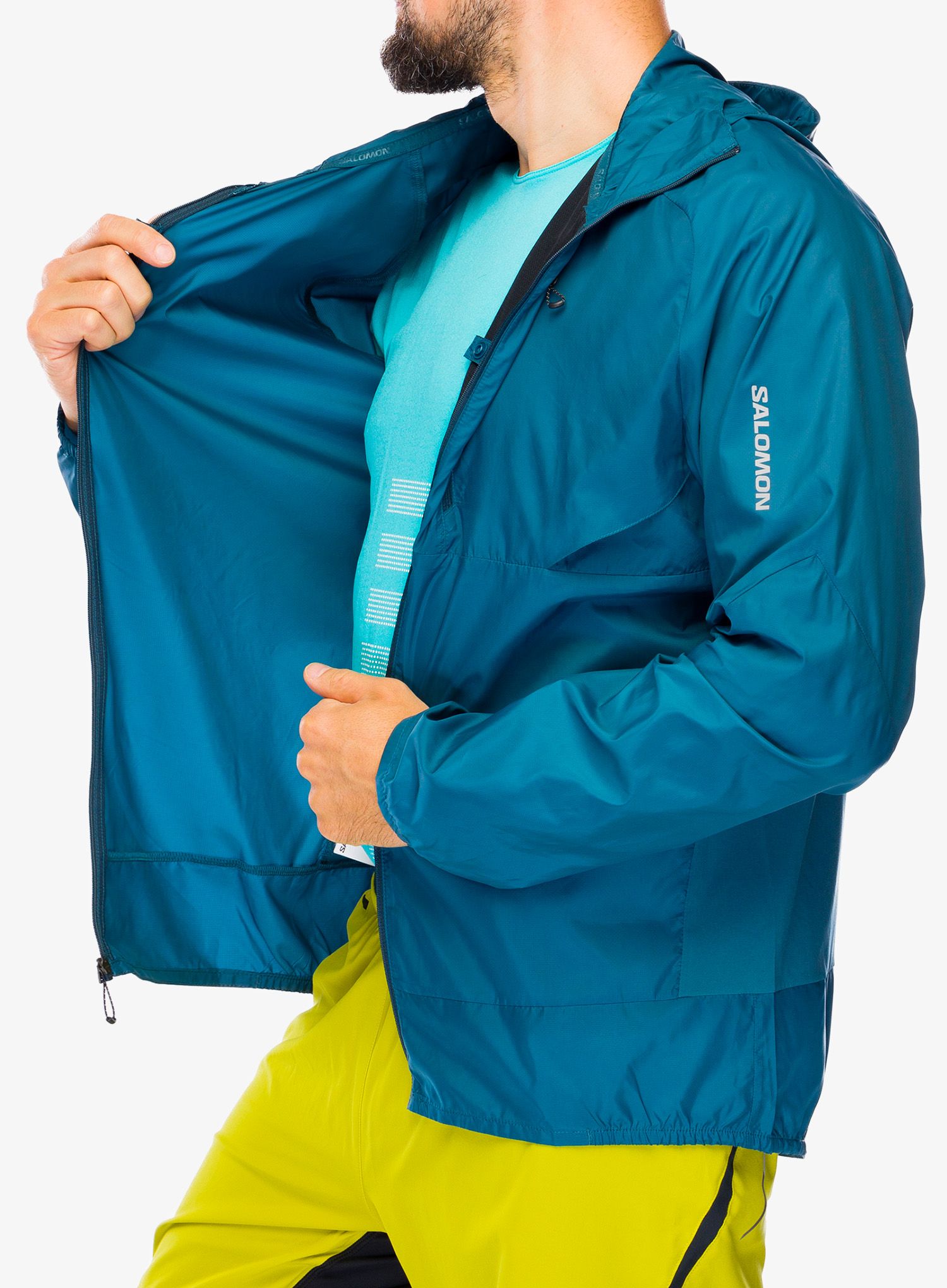 Bunda na běhání Salomon Bonatti Cross FZ Hoodie - deep dive