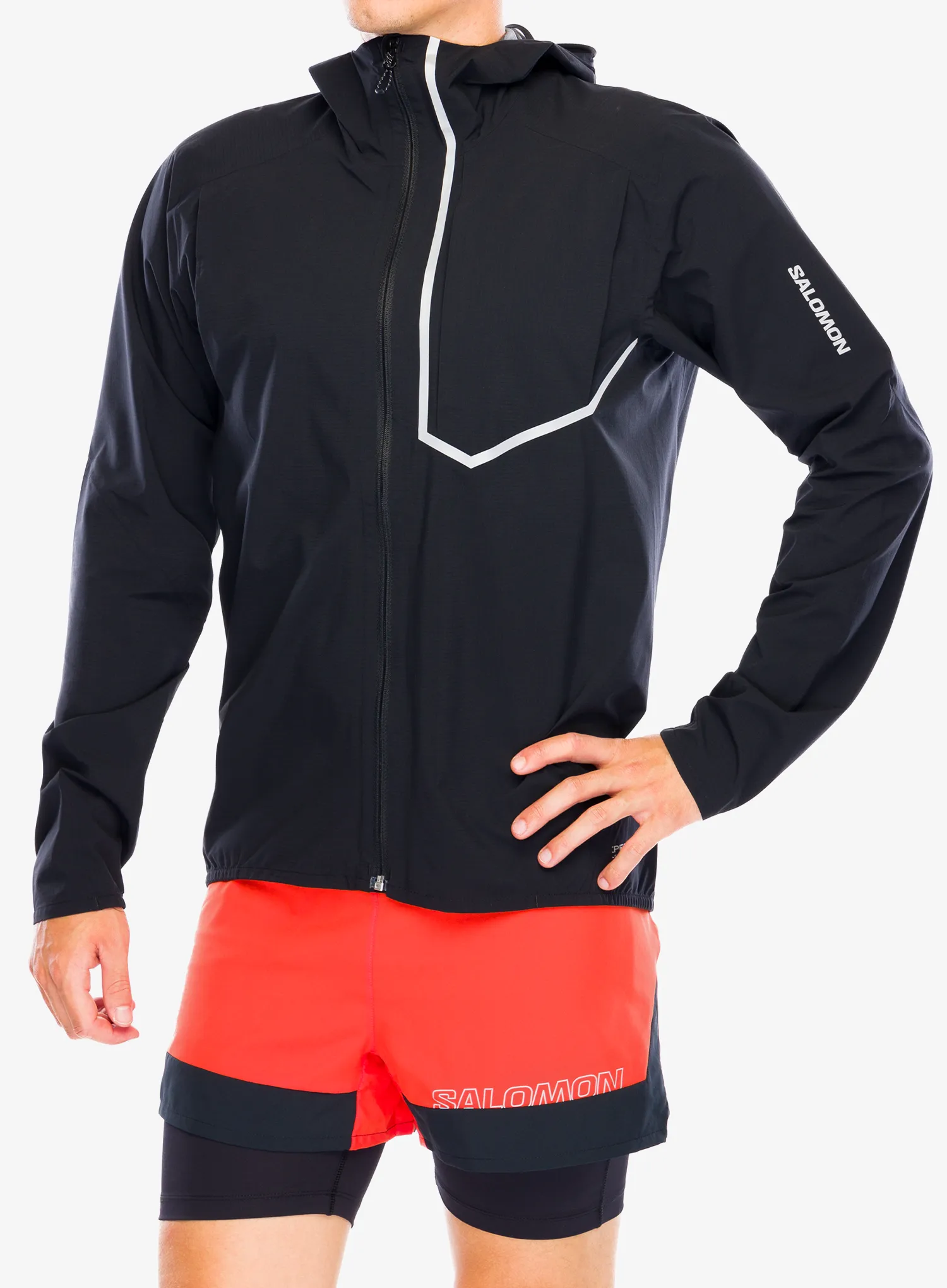 Bunda na běhání Salomon Bonatti Trail Jacket - deep black