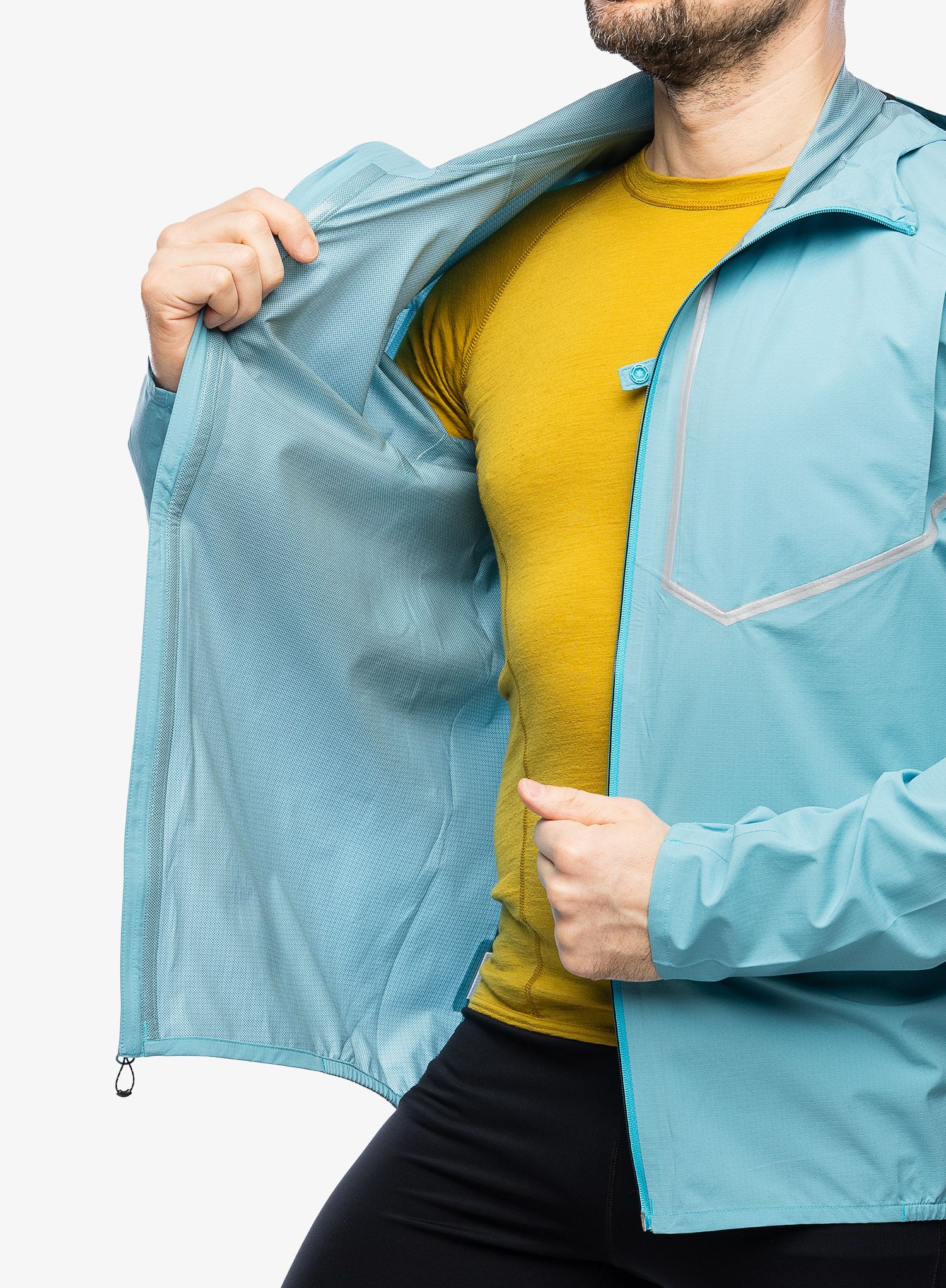 Bunda na běhání Salomon Bonatti Trail Jacket - peacock blue