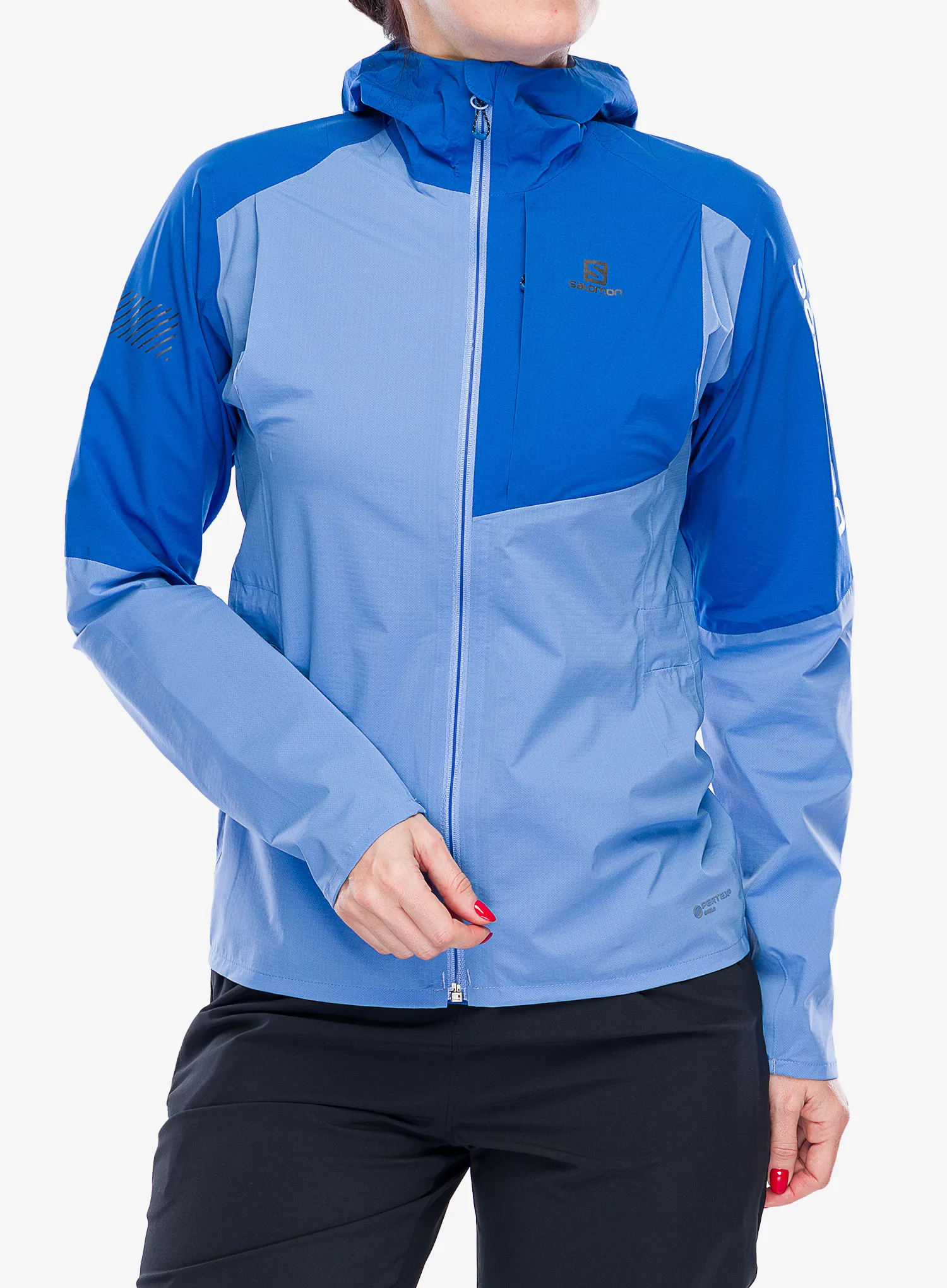 Dámská běžecká bunda Salomon Bonatti Trail Jacket - prov./n. blue