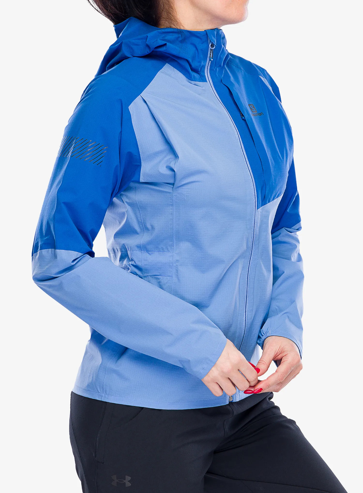 Dámská běžecká bunda Salomon Bonatti Trail Jacket - prov./n. blue