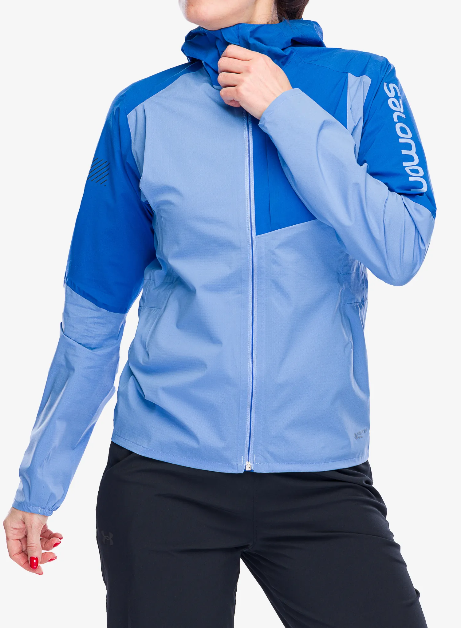 Dámská běžecká bunda Salomon Bonatti Trail Jacket - prov./n. blue