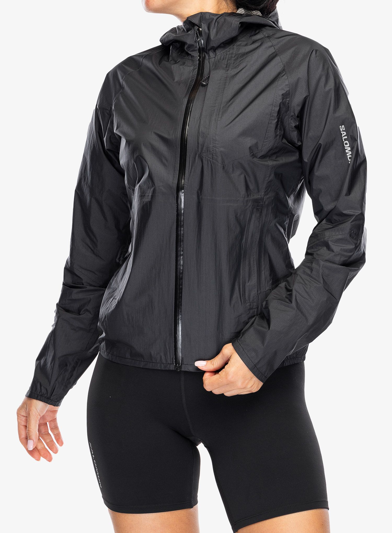 Bunda na běhání dámská Salomon Bonatti WP Jacket - deep black