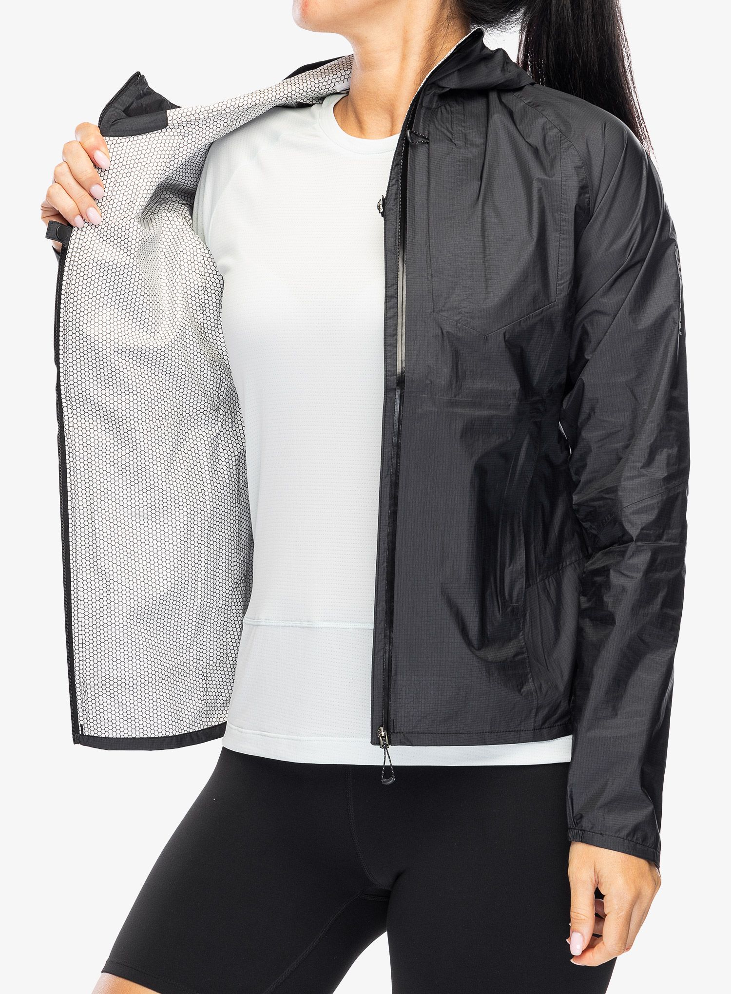Bunda na běhání dámská Salomon Bonatti WP Jacket - deep black