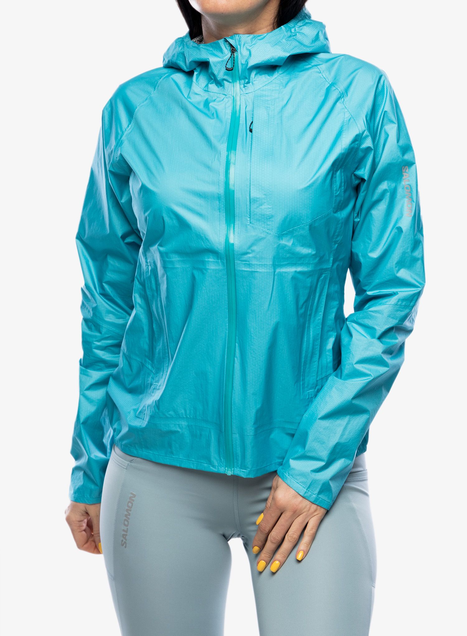 Bunda na běhání dámská Salomon Bonatti WP Jacket - peacock blue