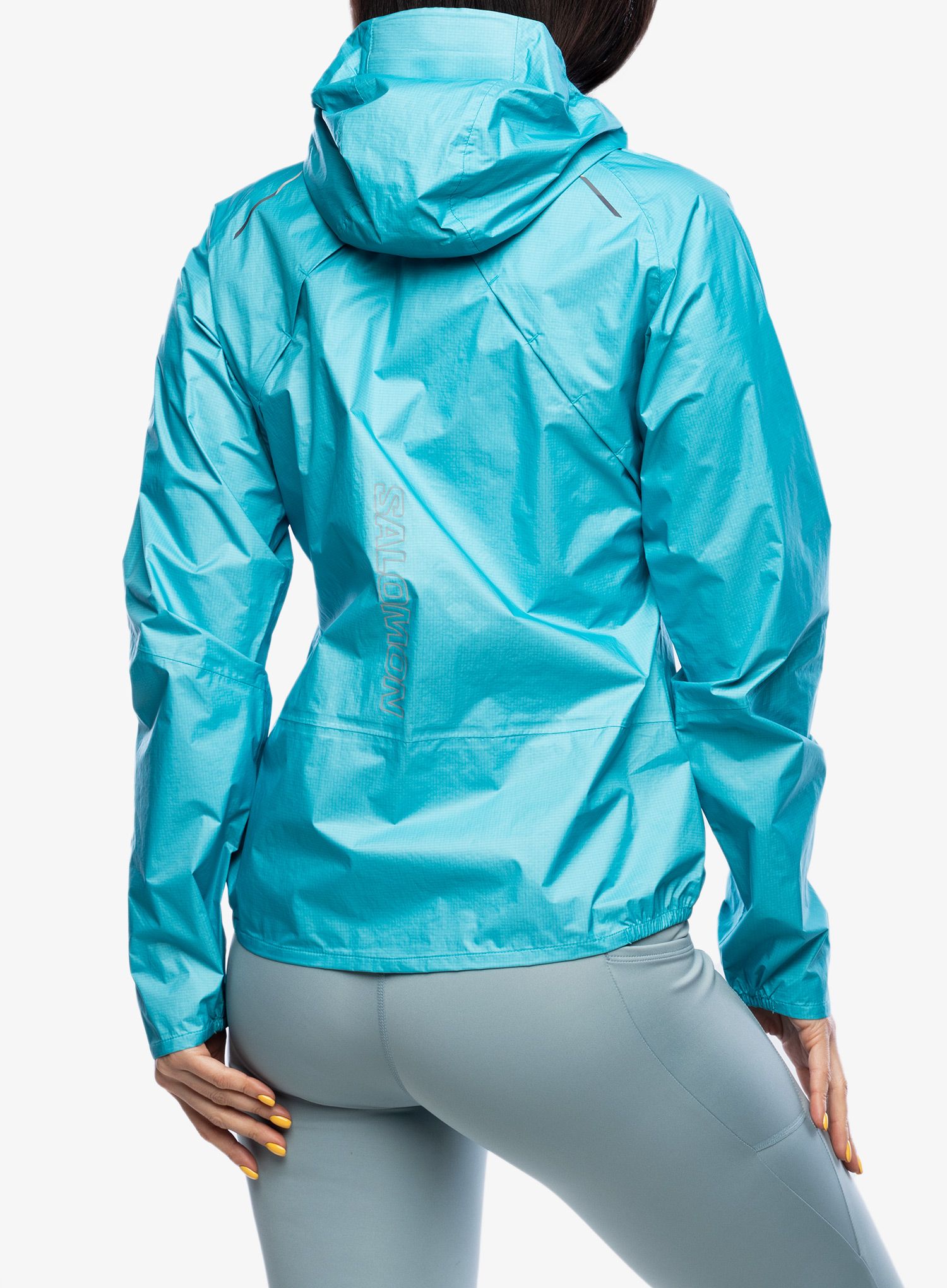 Bunda na běhání dámská Salomon Bonatti WP Jacket - peacock blue