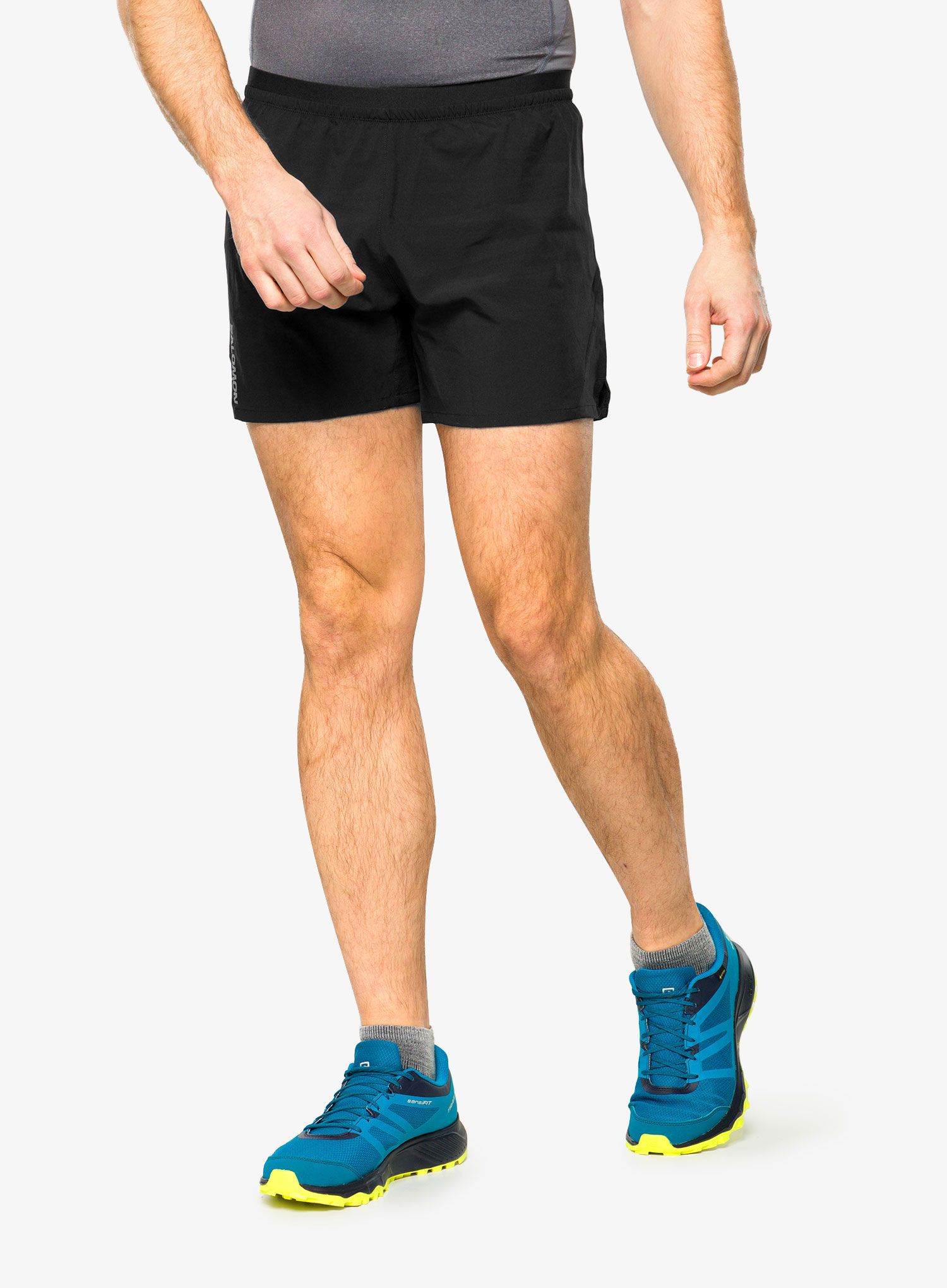 Běžecké kraťasy Salomon Cross 5 Shorts - deep black
