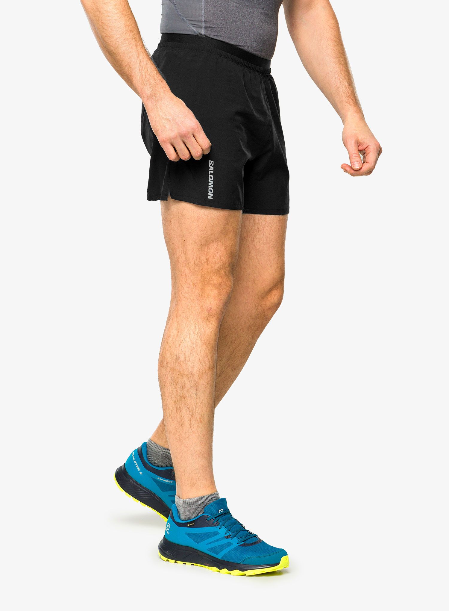 Běžecké kraťasy Salomon Cross 5 Shorts - deep black