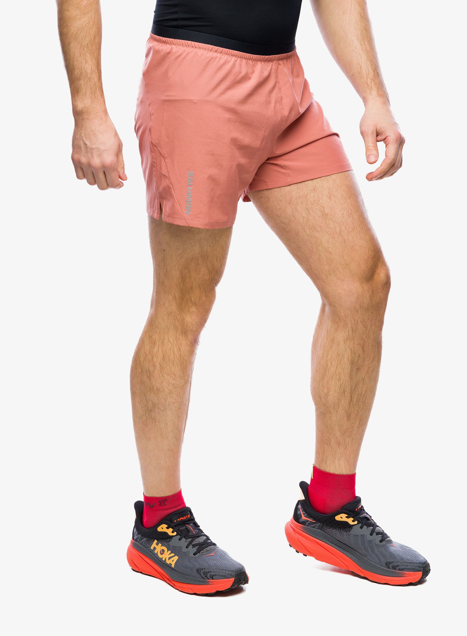 Běžecké kraťasy Salomon Cross 5 Shorts - light mahogany