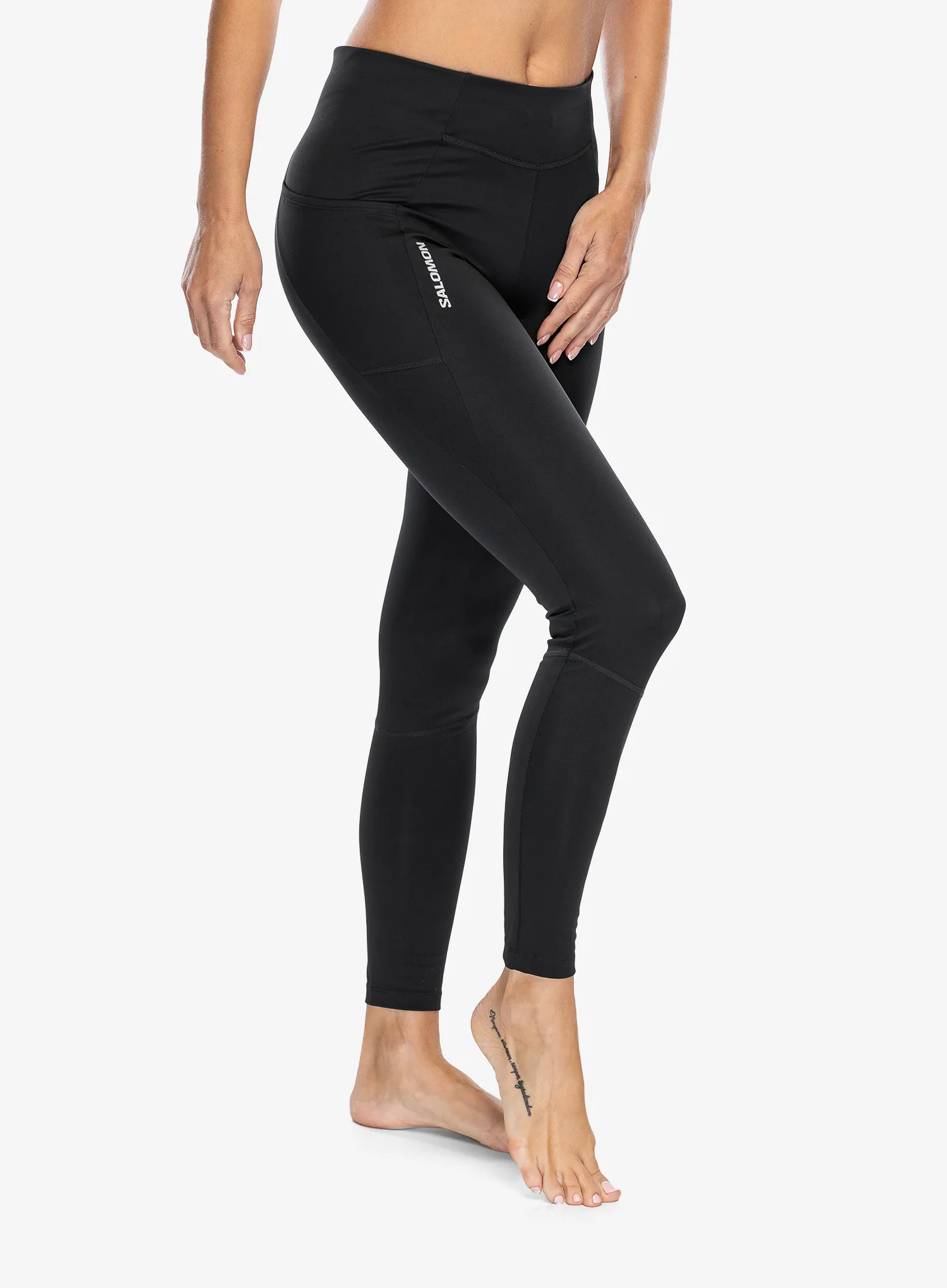 Dámské běžecké legíny Salomon Cross Run 28 Tight - deep black